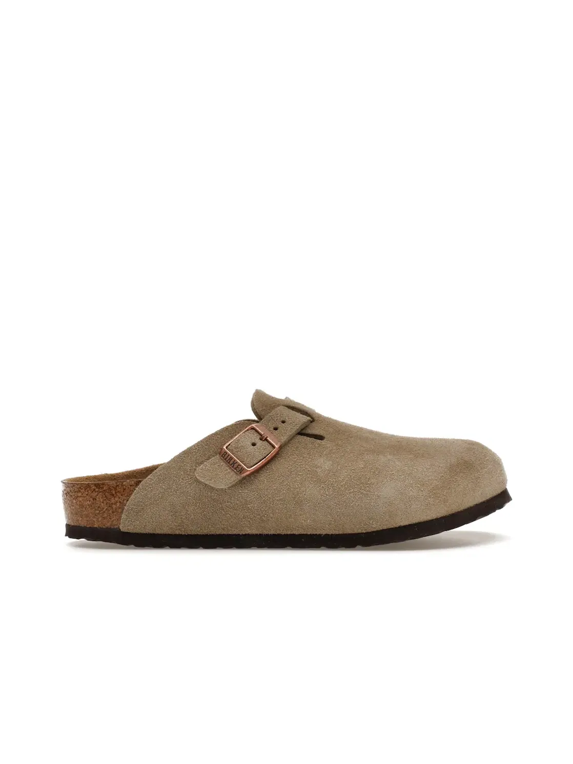 Детские сандалии на узкую стопу Birkenstock Boston Suede — изображение 1 из 4, тауп