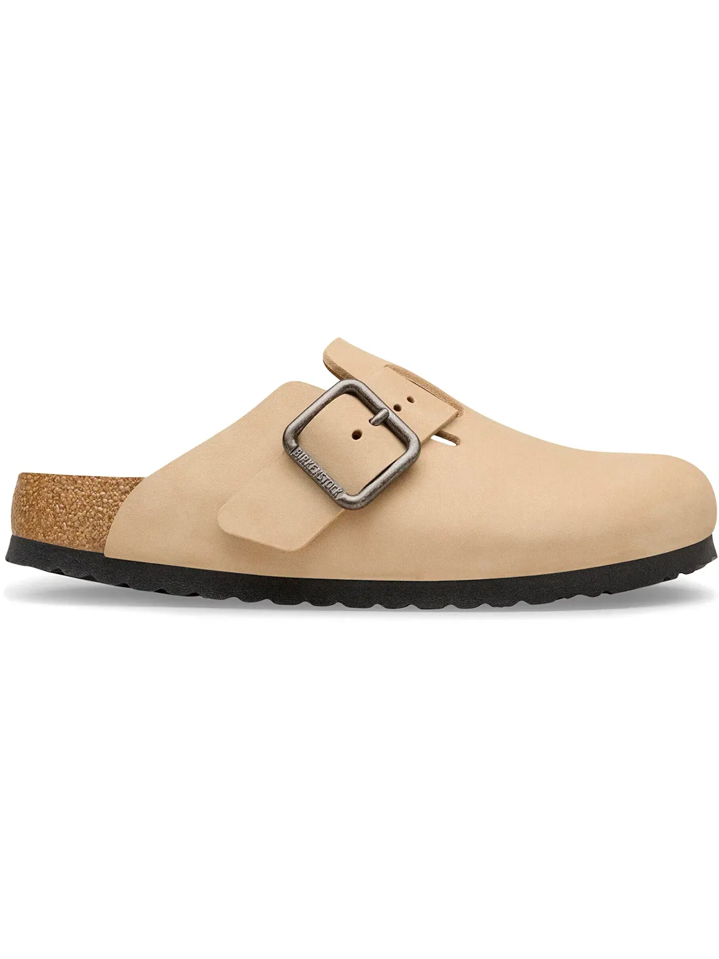 Мужские сандалии с пряжкой Birkenstock Boston Wire Buckle Nubuck, Sandcastle — изображение 1 из 1