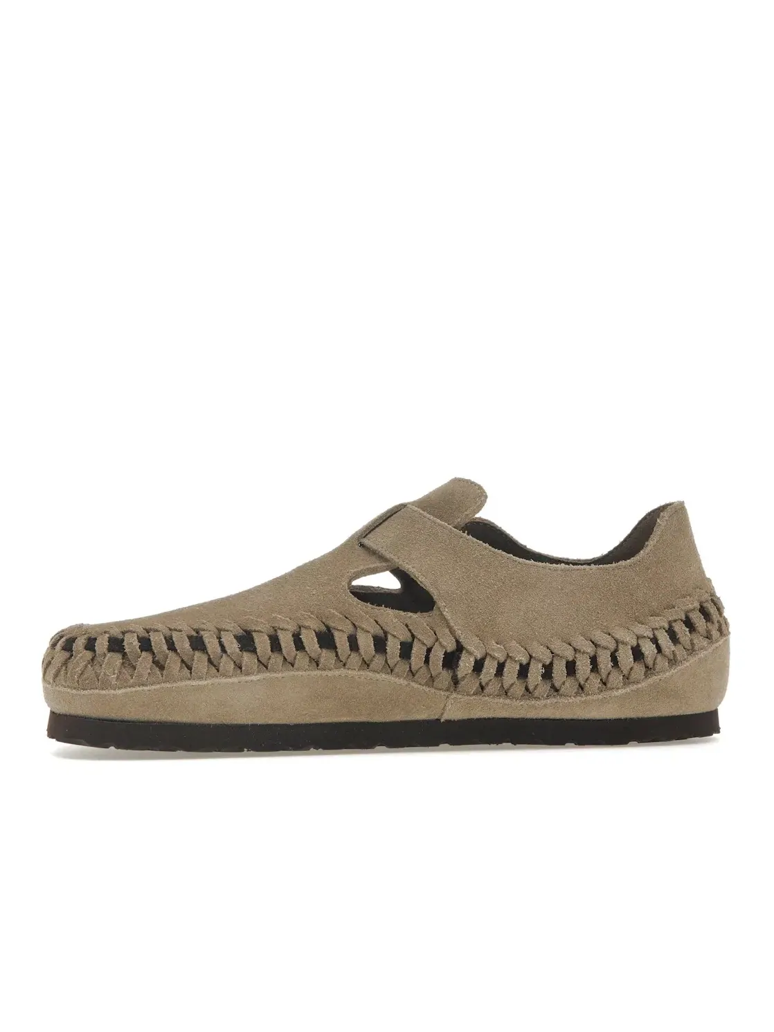 Женские сабо из замши с плетением Birkenstock London Braided — изображение 3 из 4, тауп