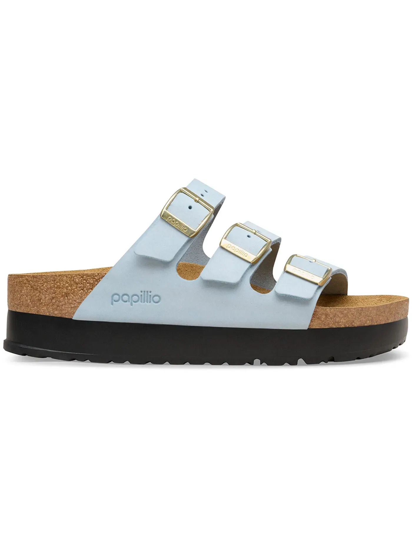 Мужские сандалии на платформе Birkenstock Florida Flex Platform Nubuck Leather — изображение 1 из 1, синий