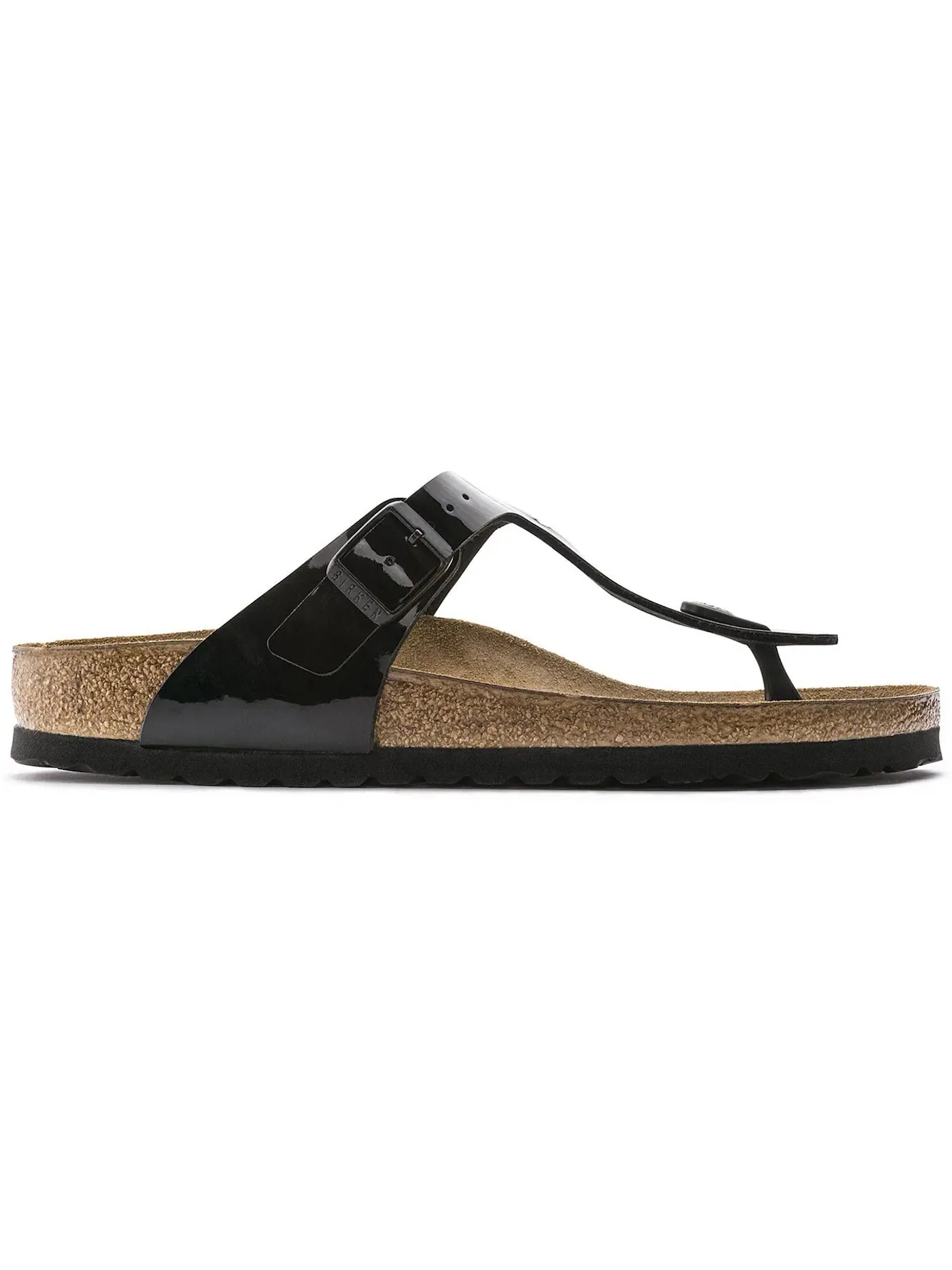 Мужские сандалии без каблука Birkenstock Gizeh Birko-Flor — изображение 1 из 1, черный