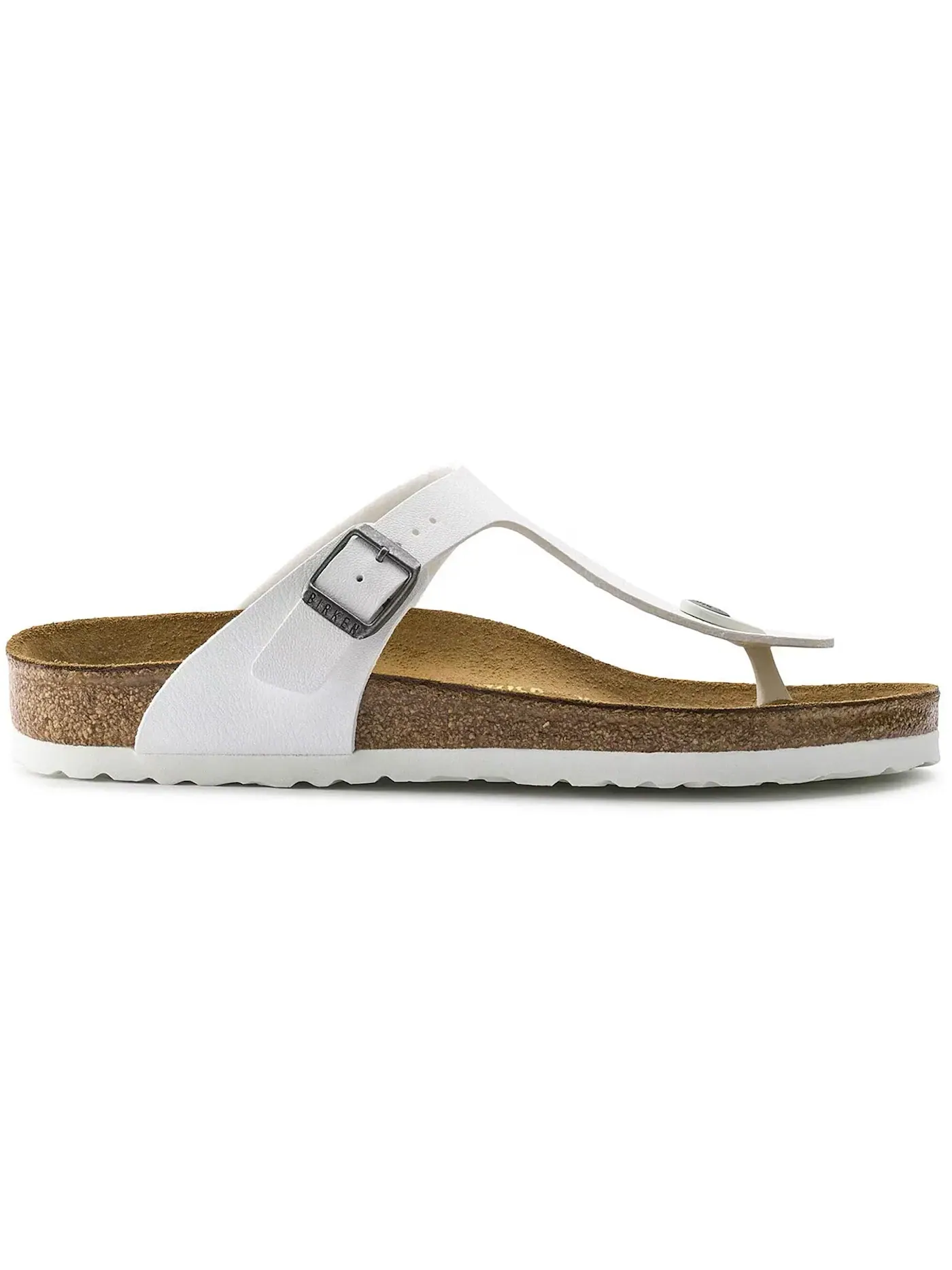 Мужские сандалии с контрастными ремешками Birkenstock Gizeh Birko-Flor — изображение 1 из 1, белый