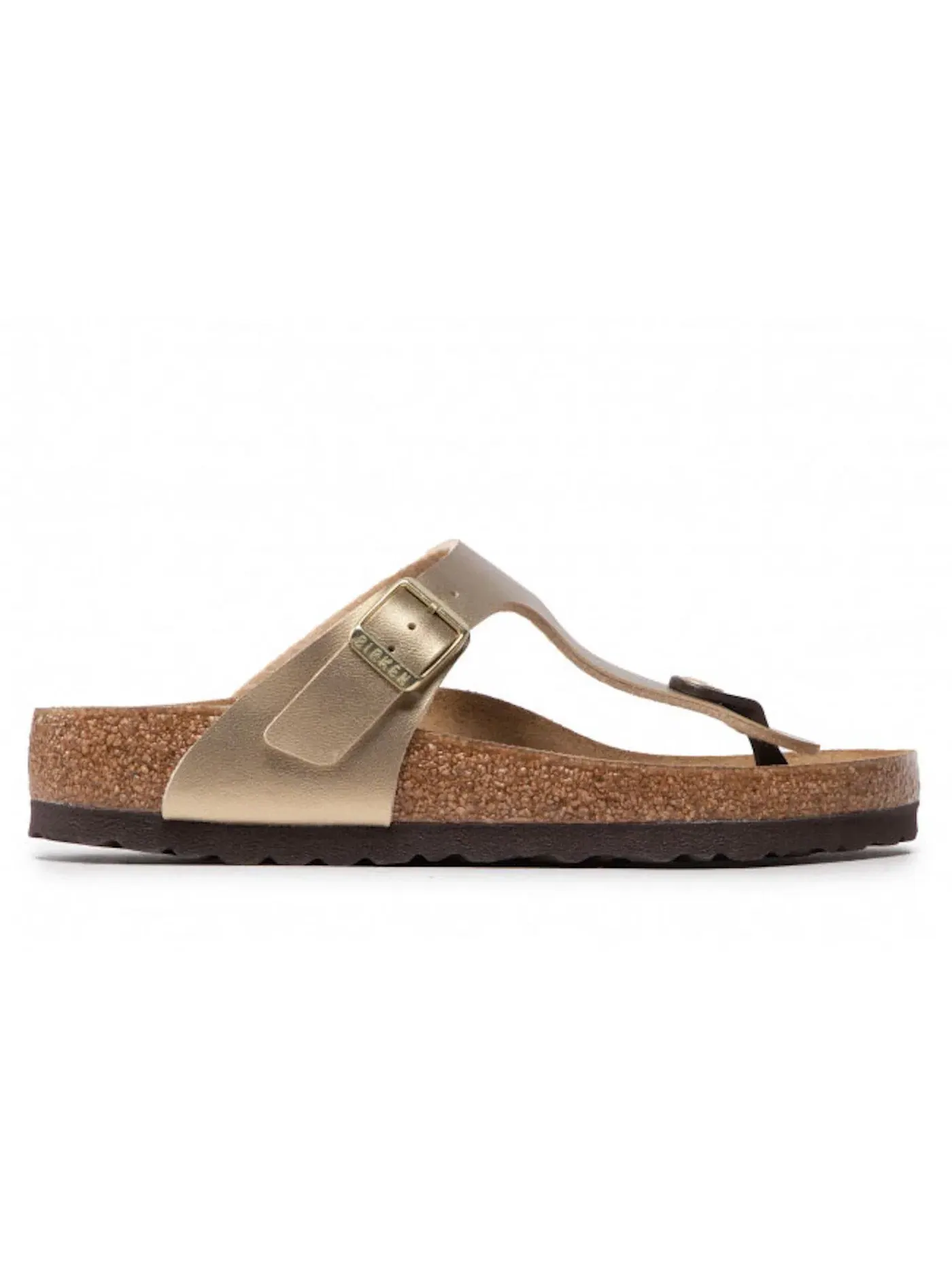 Женские сандалии с контрастным ремешком Birkenstock Gizeh — изображение 1 из 1, золото