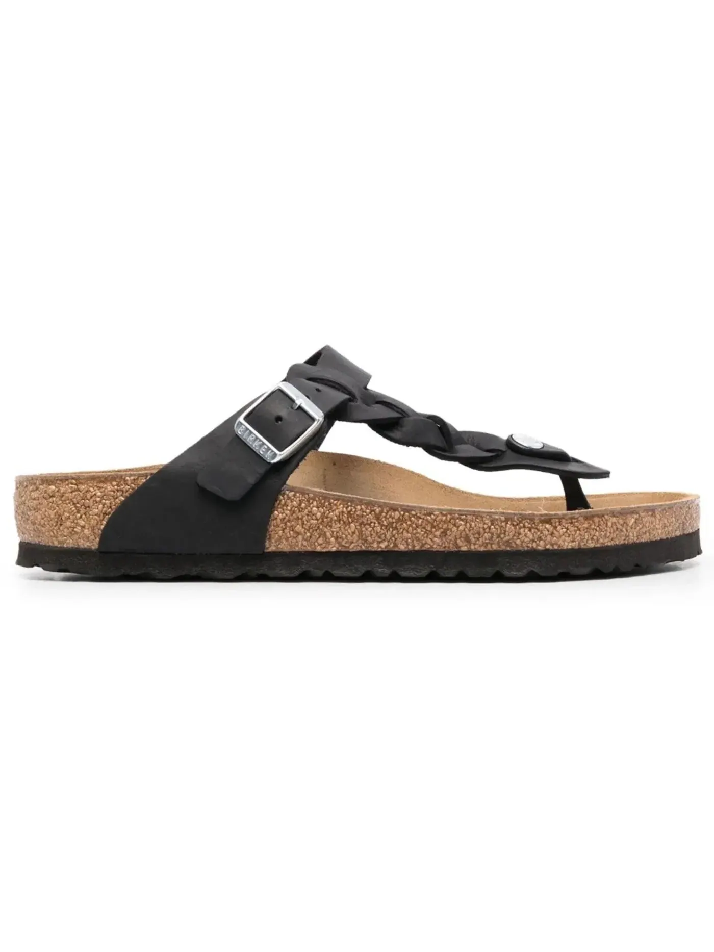 Женские сандалии-слайды Birkenstock Gizeh Oiled — изображение 1 из 1, черный