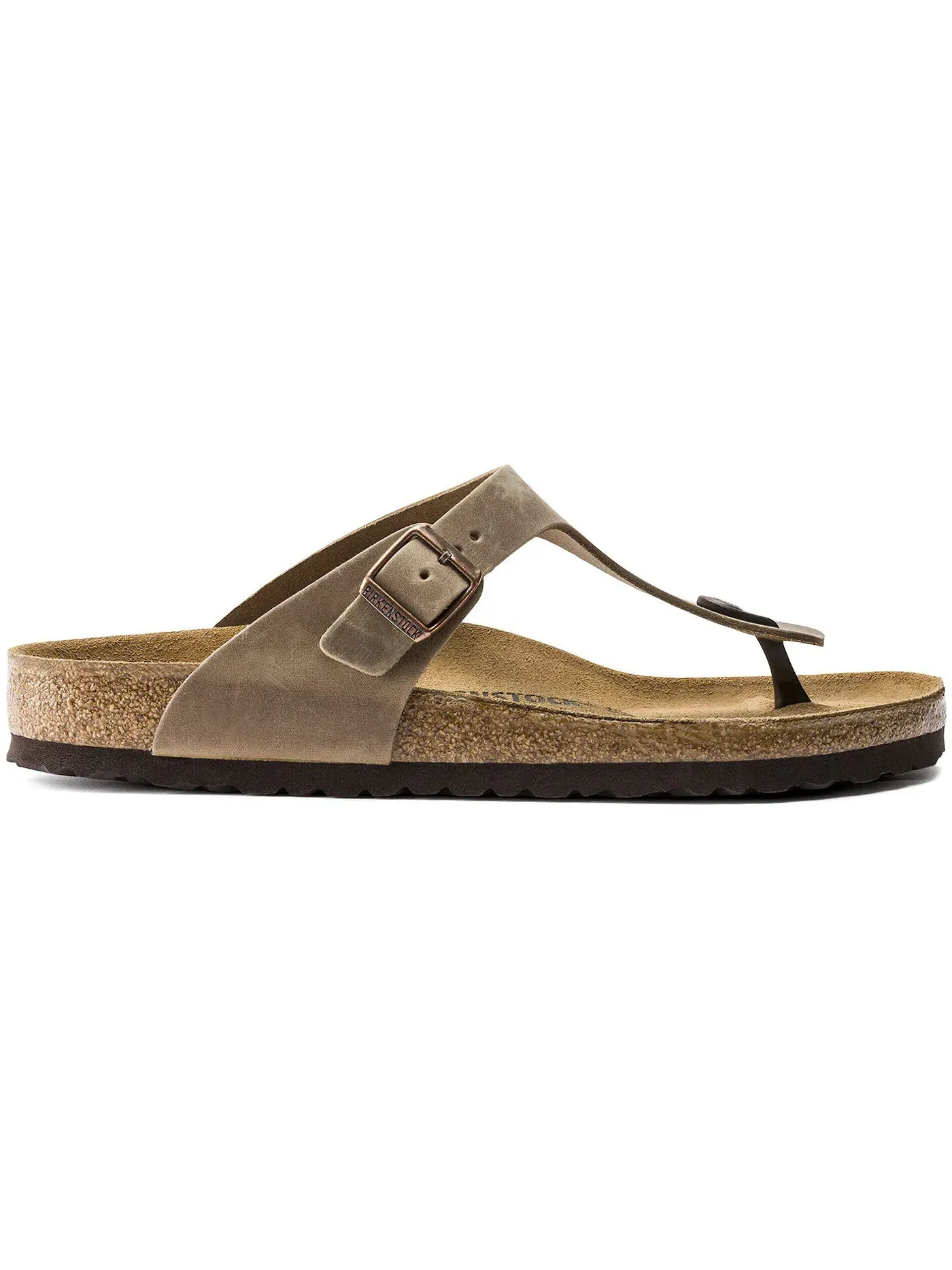 Мужские сандалии с ремешком Birkenstock Gizeh Oiled Leather — изображение 1 из 1, коричневый