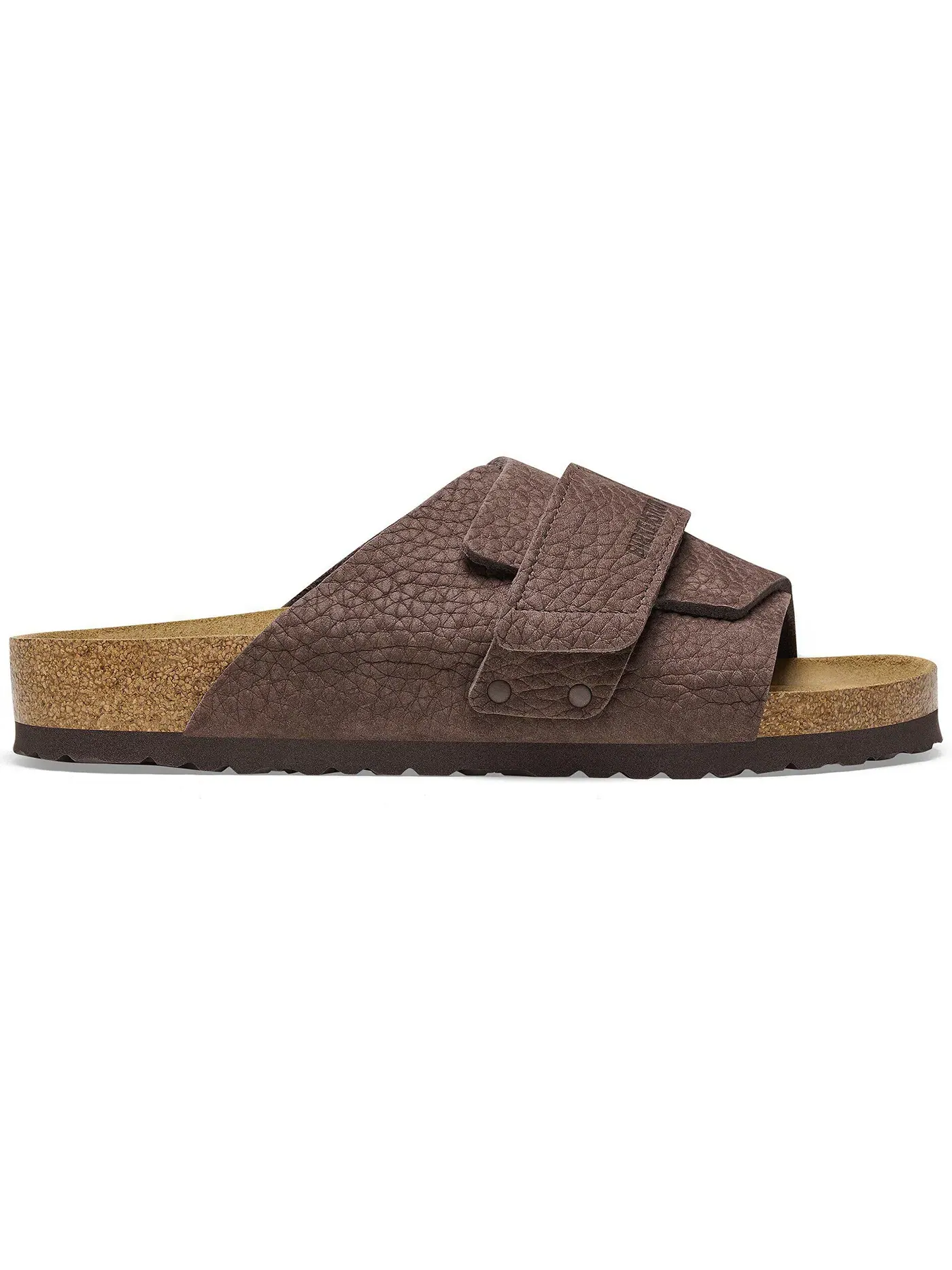Мужские сандалии-слайды с пряжками Birkenstock Kyoto Nubuck Leather, Desert Buck Roast — изображение 1 из 1