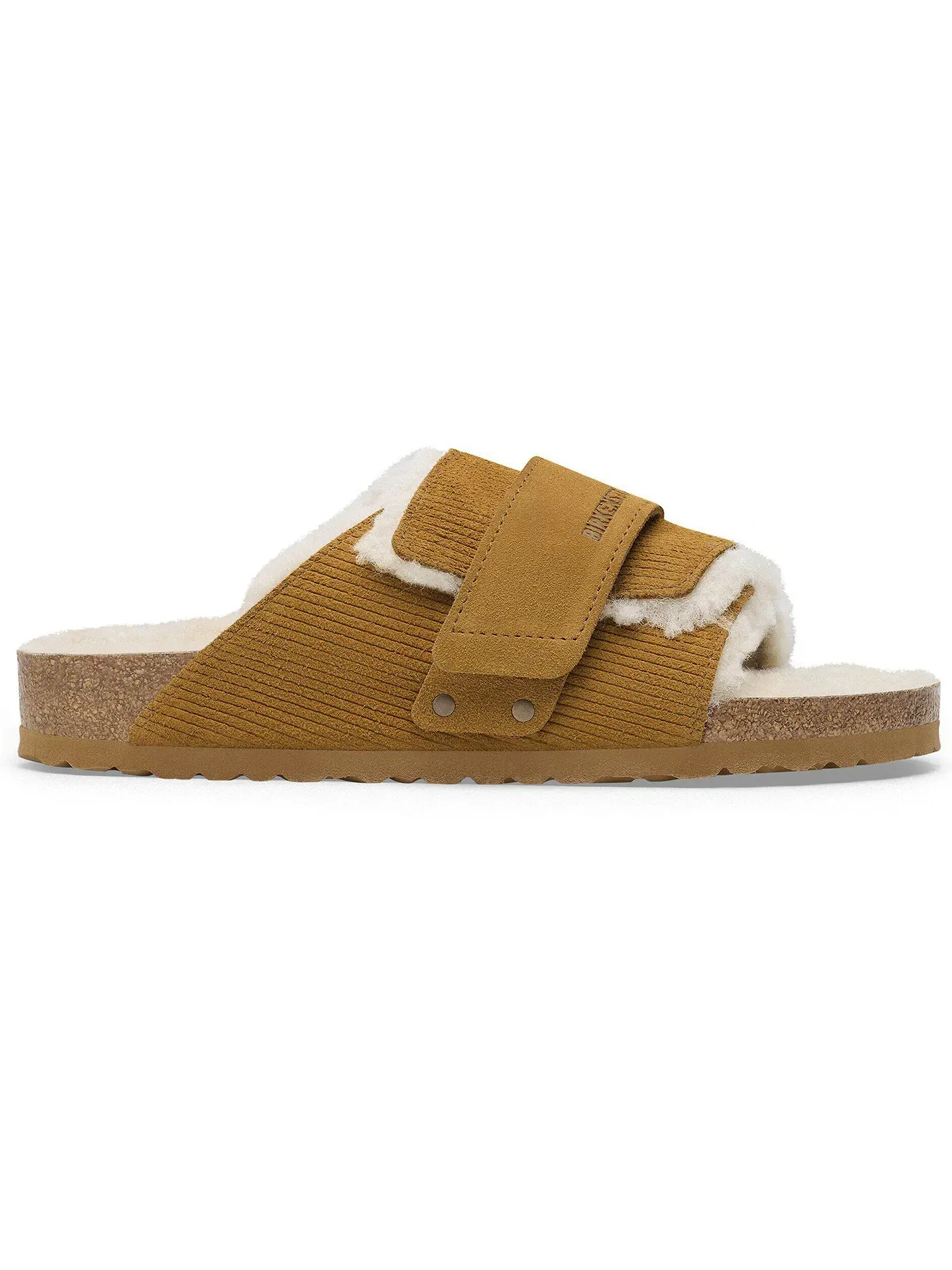 Мужские сандалии с отделкой из каракуля на кожаной подкладке Birkenstock Kyoto Shearling Suede Leather — изображение 1 из 1