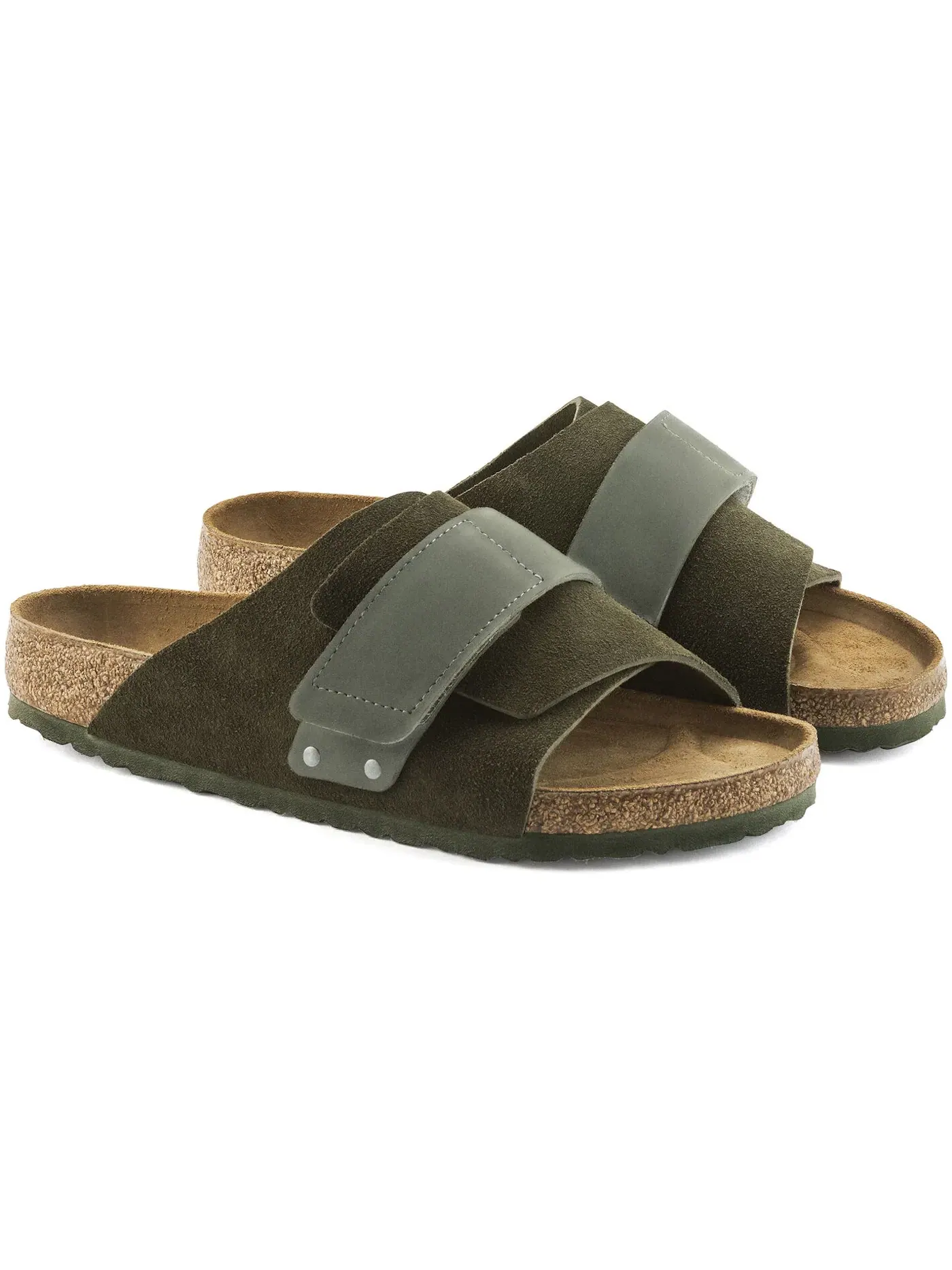 Мужские сандалии из замши с регулируемыми ремнями Birkenstock Kyoto — изображение 2 из 2, тимьян