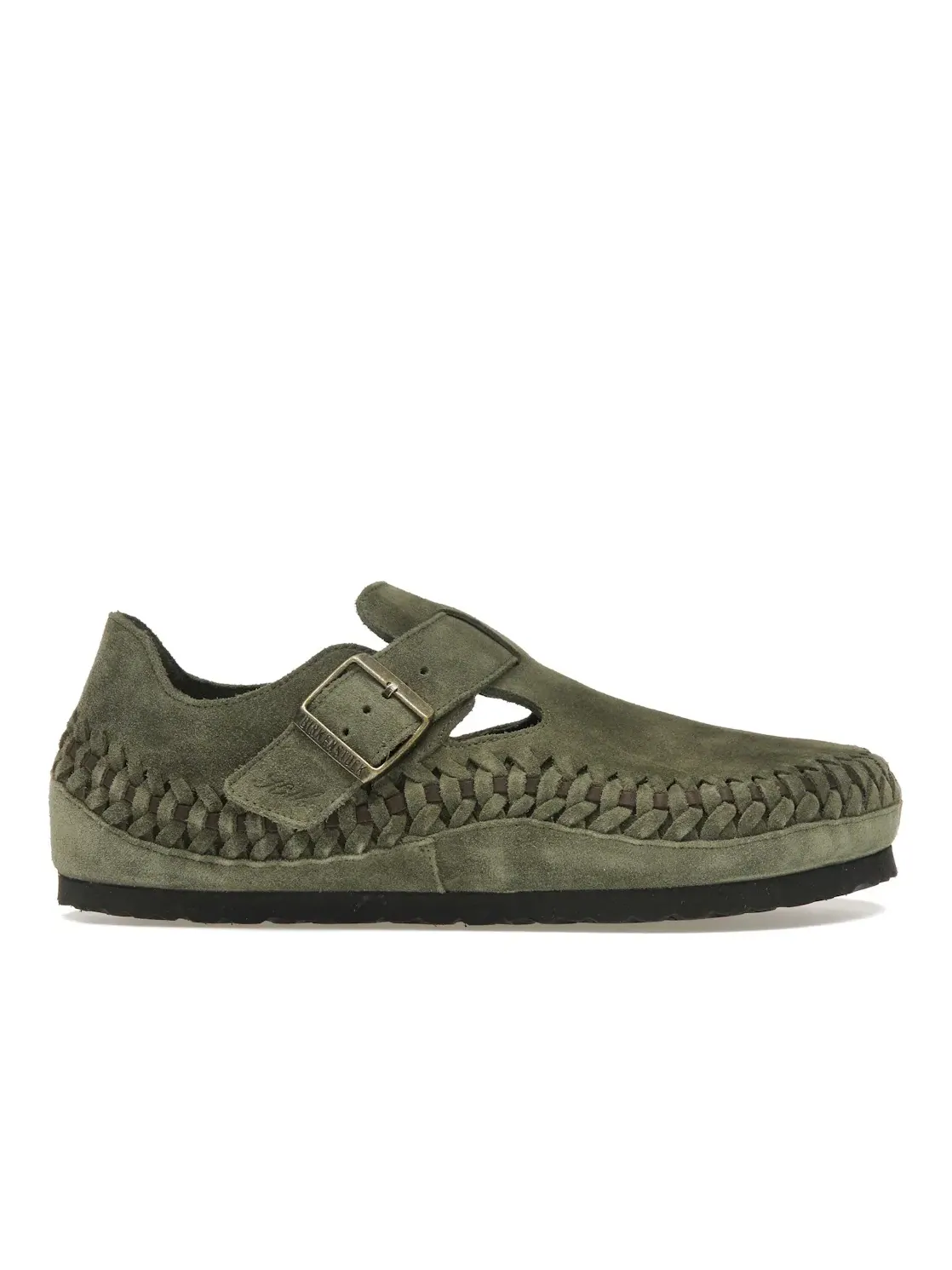 Мужские кроссовки Lifestyle London Braided Shearling Birkenstock — изображение 1 из 4, оливковый