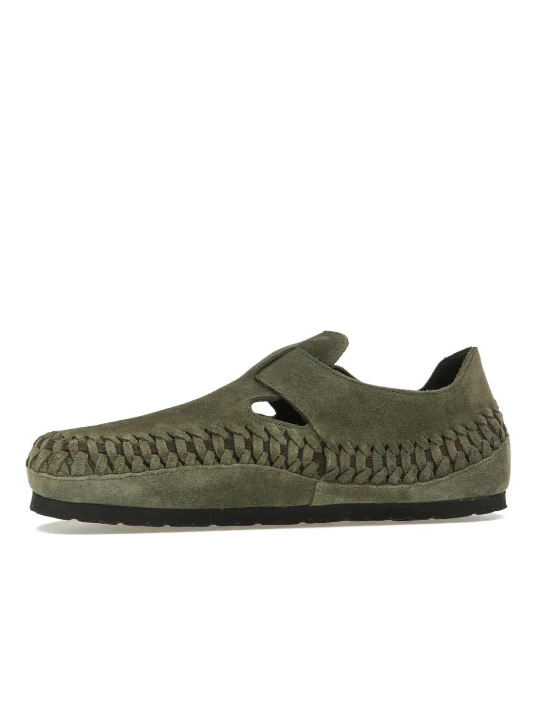 Мужские кроссовки Lifestyle London Braided Shearling Birkenstock — изображение 3 из 4, оливковый