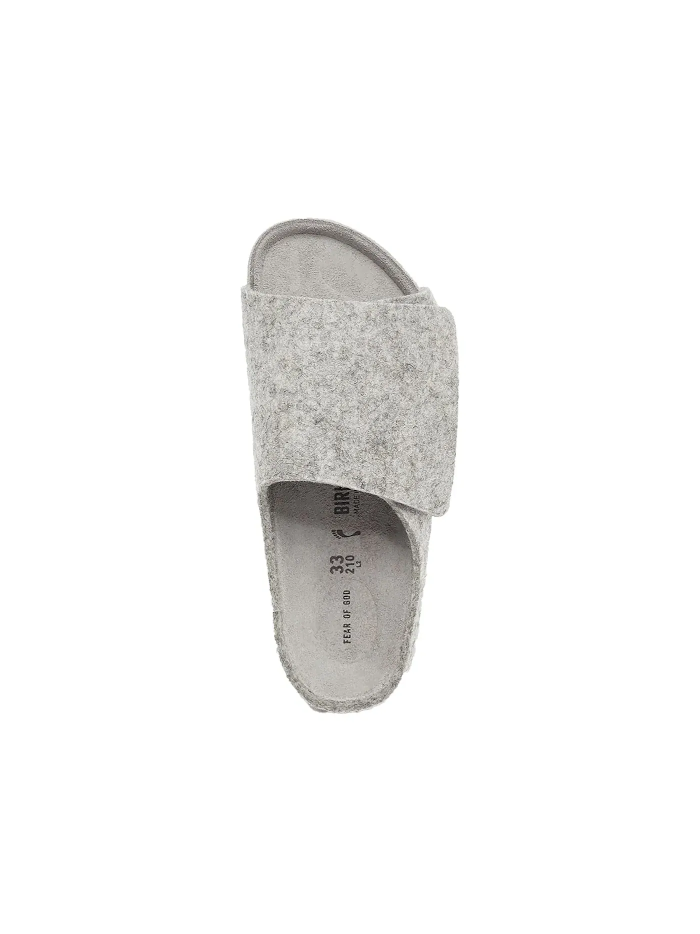 Детские туфли-лодочки на плоской подошве Birkenstock Los Feliz Wool Felt Fear Of God, Cement Melange — изображение 3 из 3