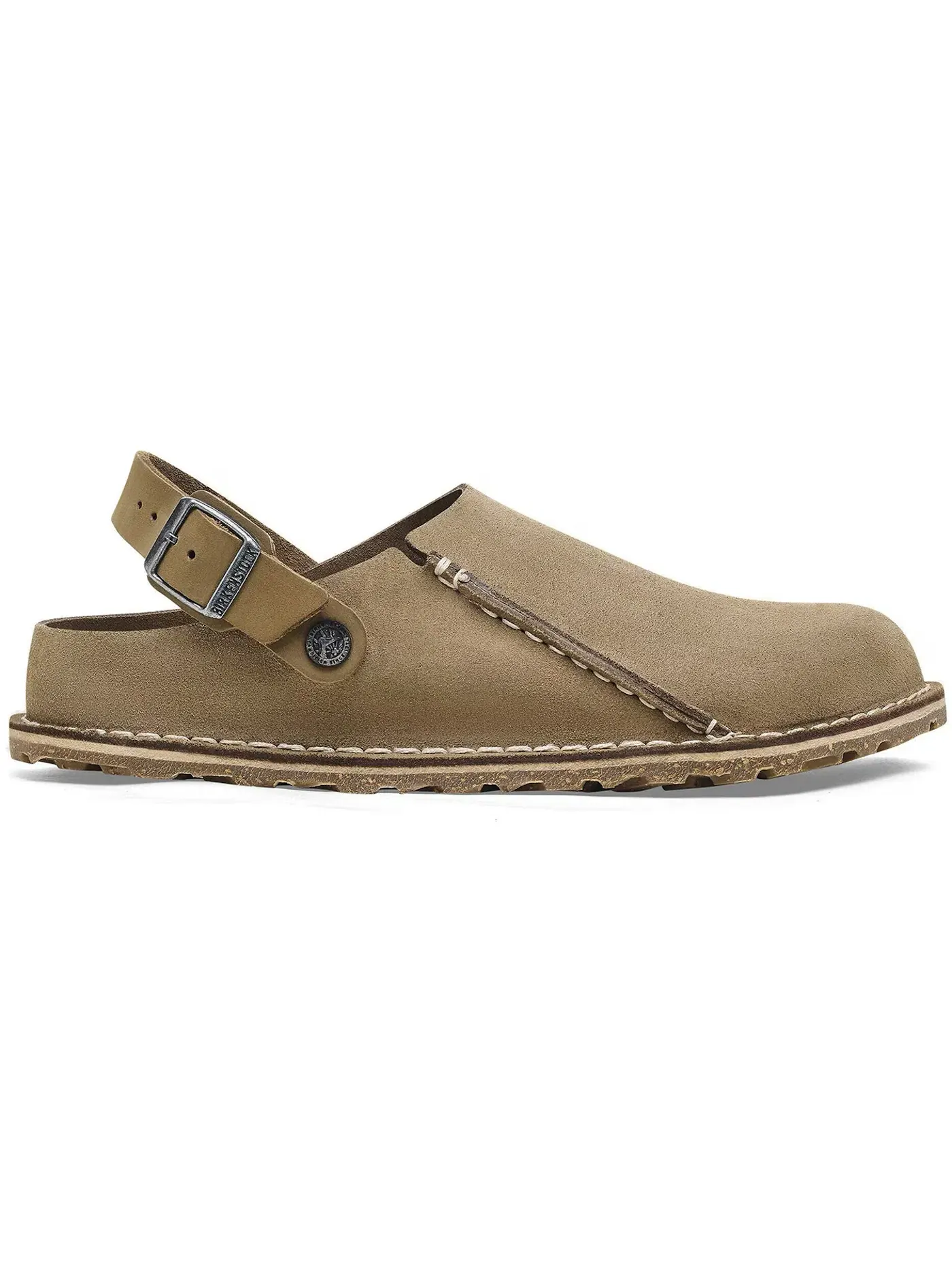 Мужские сандалии на ремешке из замши Lutry Suede Birkenstock — изображение 1 из 1, серый