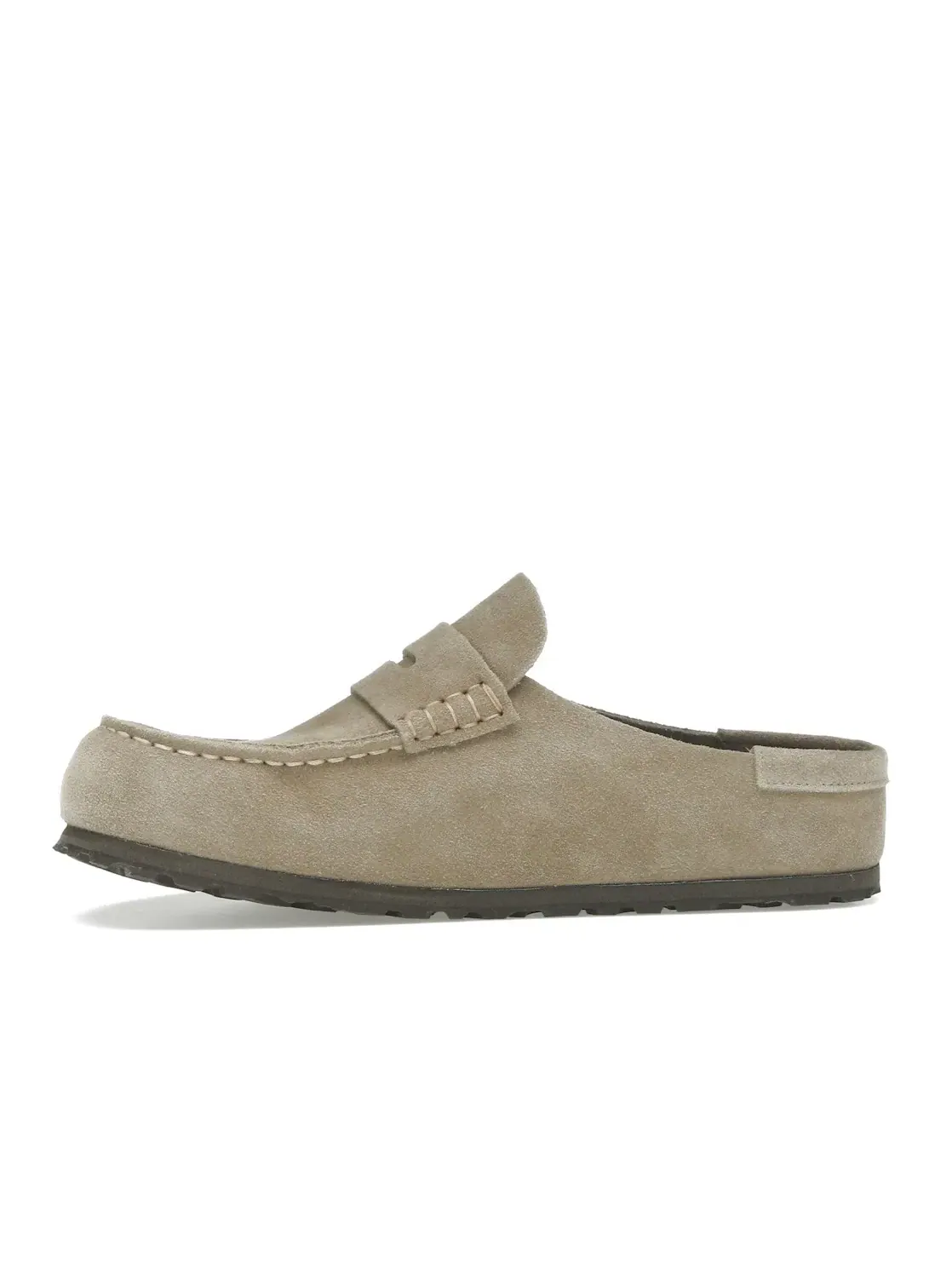 Мужские сабо с ремешком Birkenstock Naples Wrapped Suede Leather — изображение 3 из 4, тауп