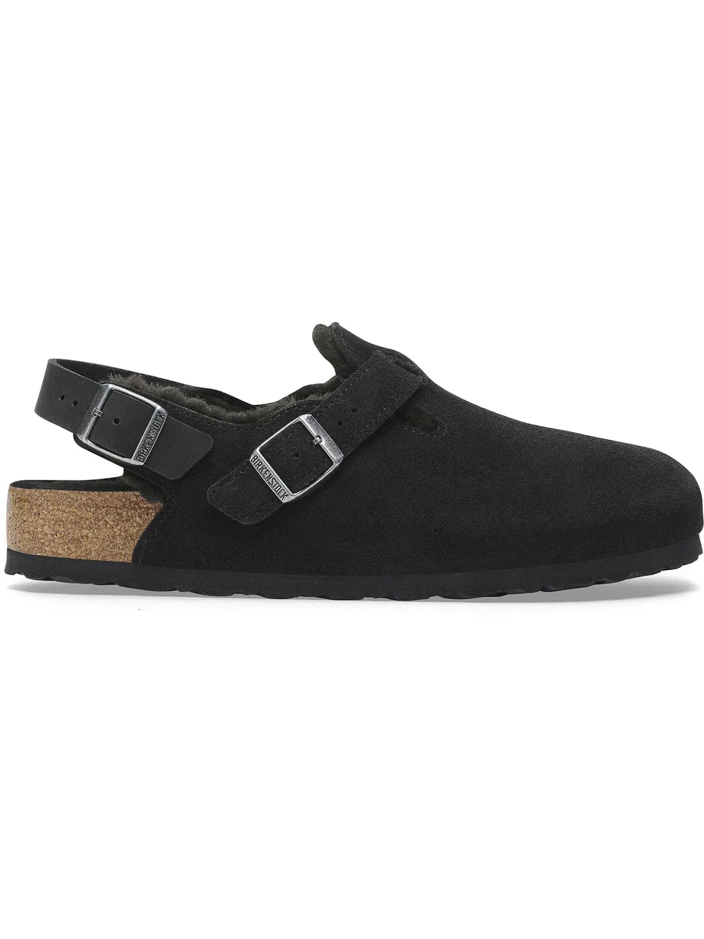 Мужские клоги Birkenstock Tokio Shearling Suede Leather