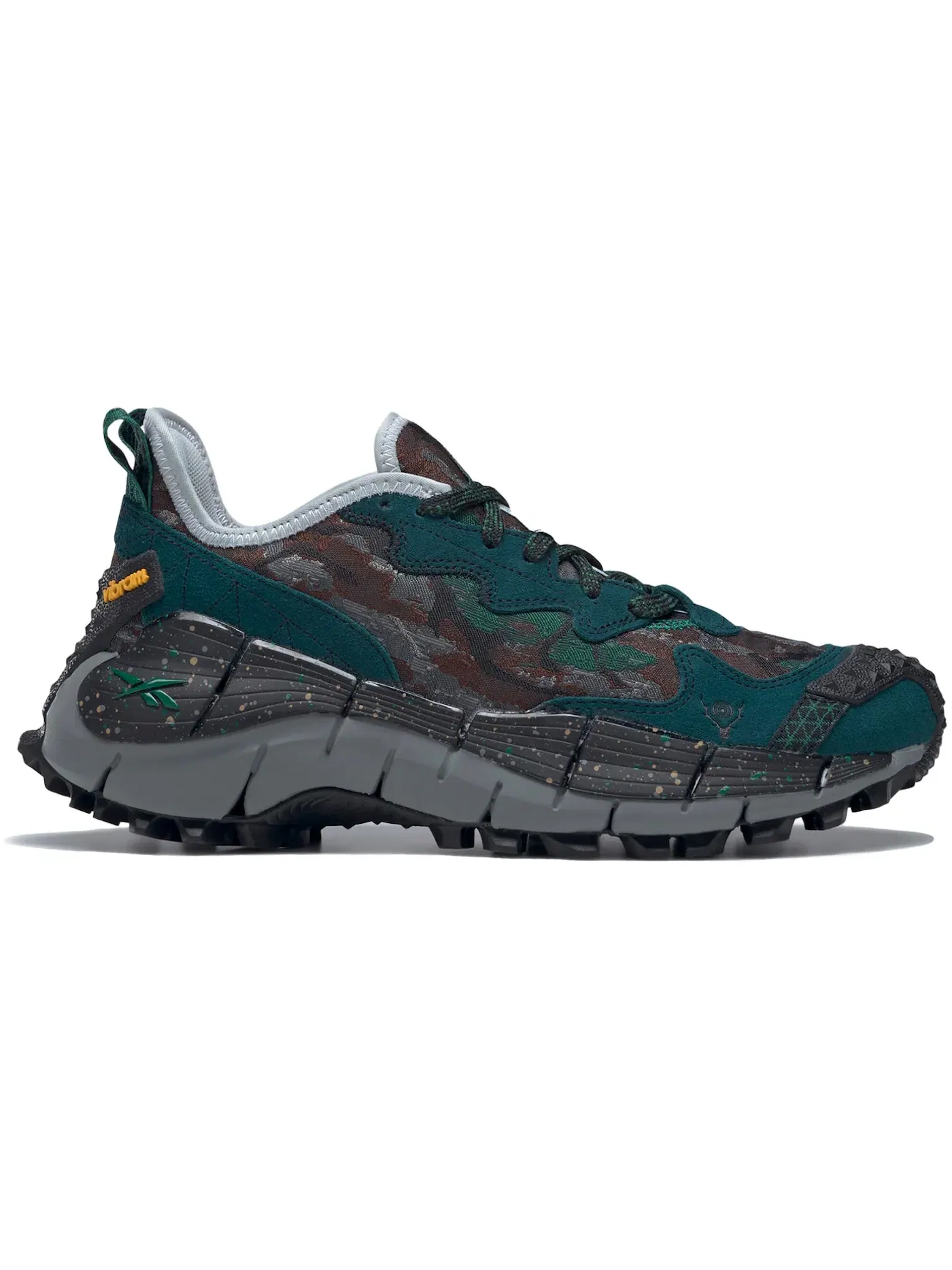 Кроссовки мужские Reebok Zig Kinetica II Edge, для бега и повседневной носки — изображение 1 из 3, зеленый/серый/черный