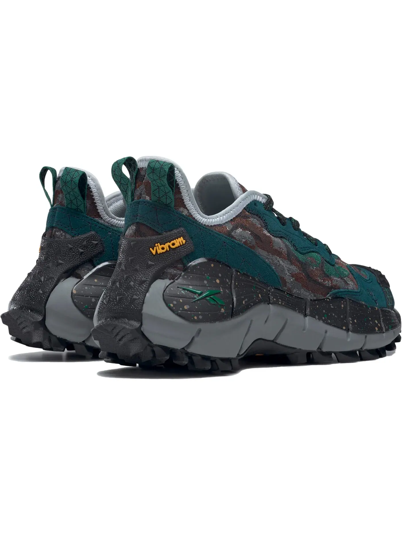 Кроссовки мужские Reebok Zig Kinetica II Edge, для бега и повседневной носки — изображение 3 из 3, зеленый/серый/черный