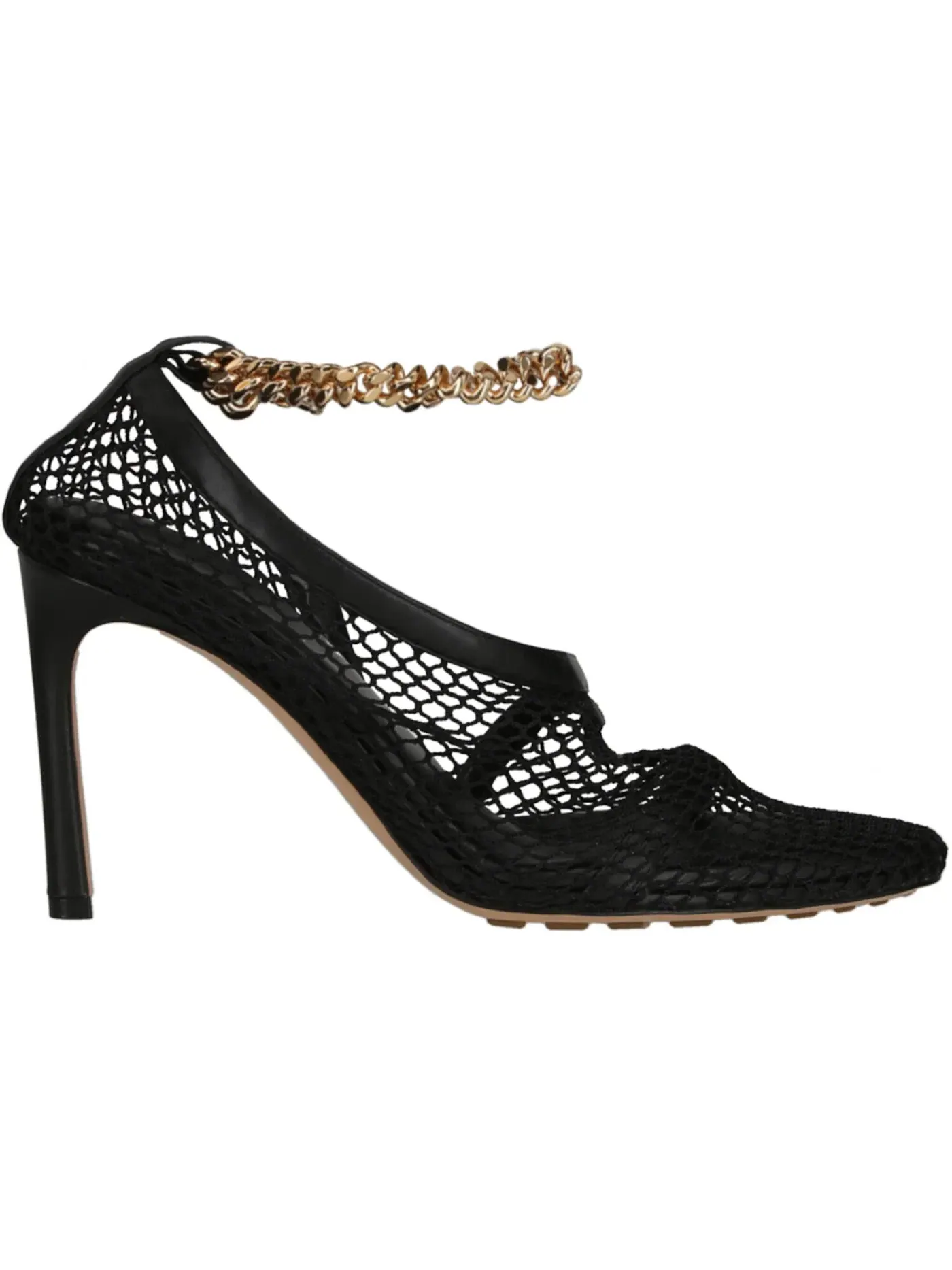 Женские босоножки с цепочкой Bottega Veneta Chain Trimmed Stretch Sandals