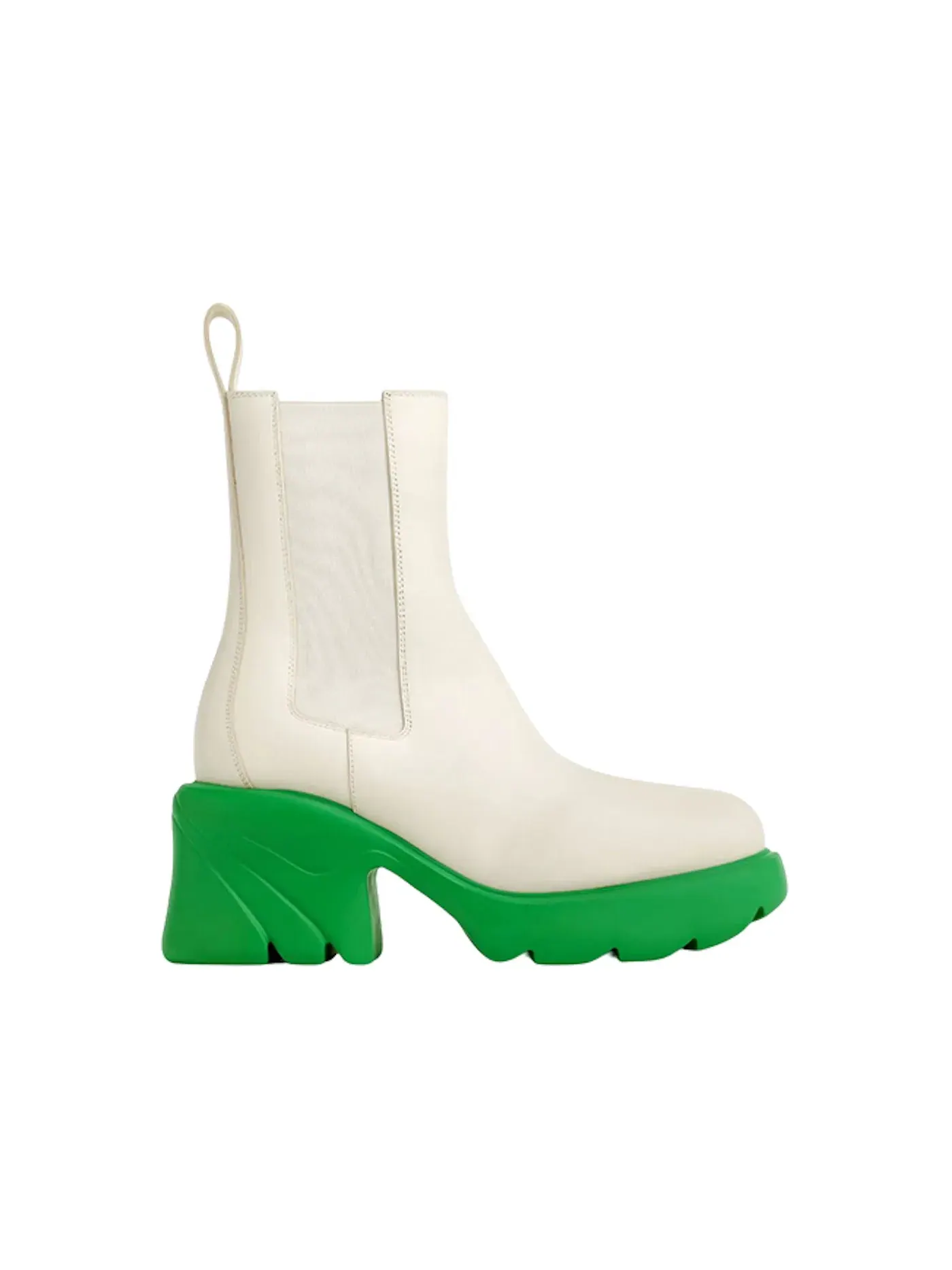 Женские ботинки Flash Shearling Ankle Boot Bottega Veneta — изображение 1 из 1, белый/зеленый