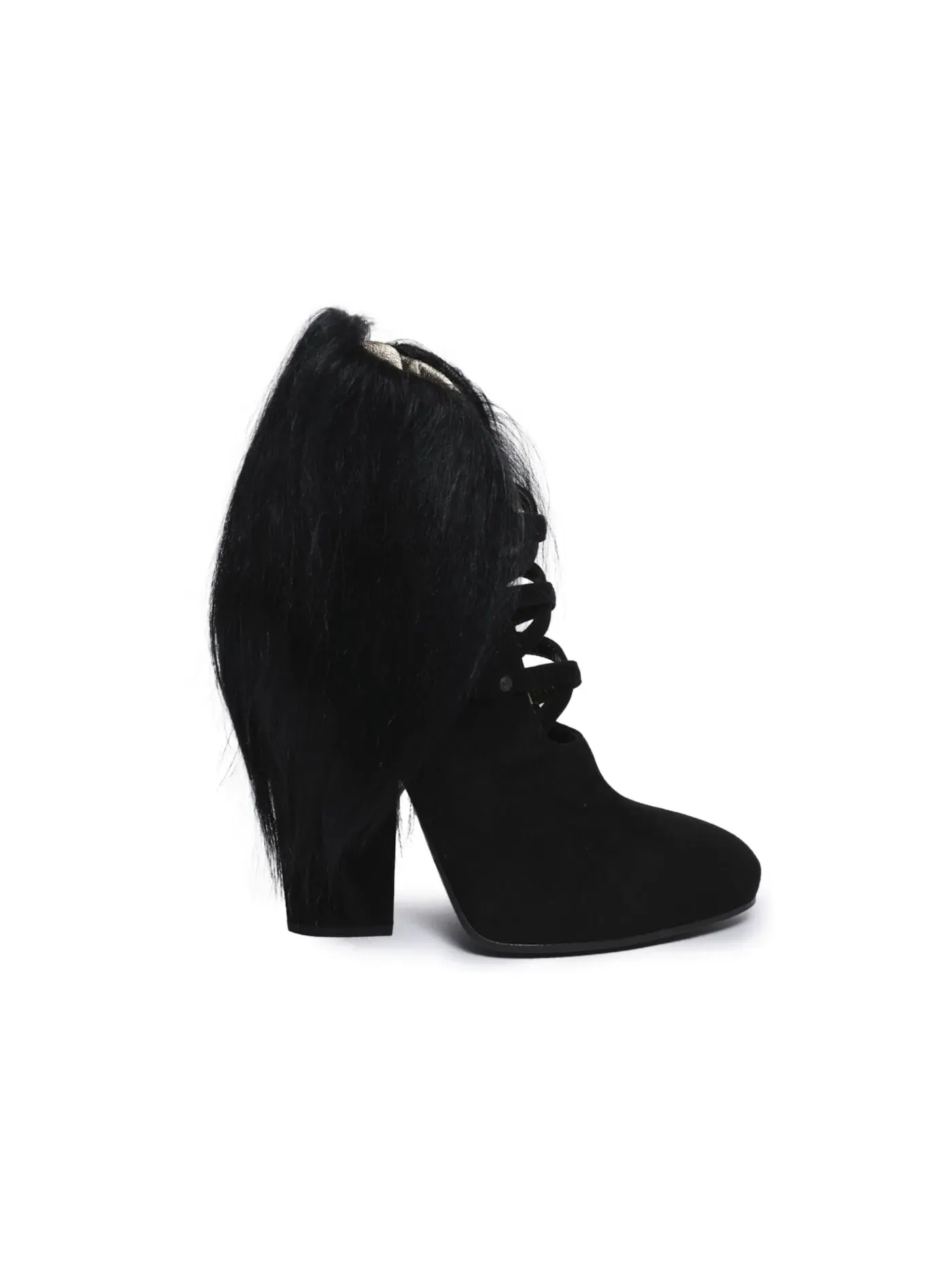 Женские сапоги Fur Heels Bottega Veneta — изображение 1 из 3, черный
