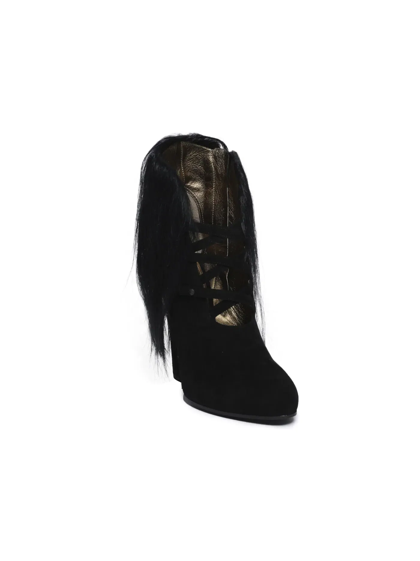 Женские сапоги Fur Heels Bottega Veneta — изображение 2 из 3, черный