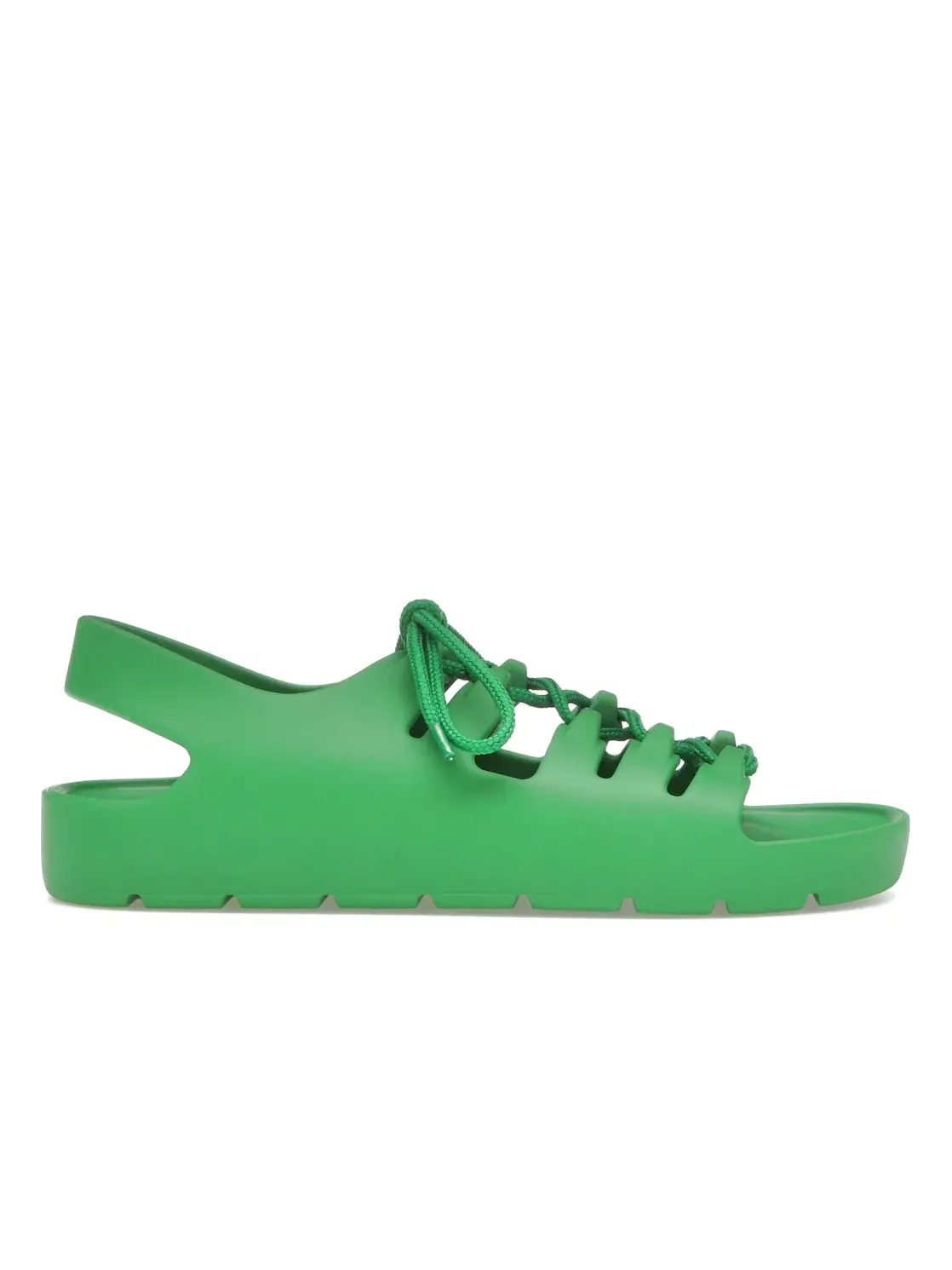 Мужские сандалии на шнуровке Bottega Veneta Jelly Lace Up Sandal — изображение 1 из 4, зеленый