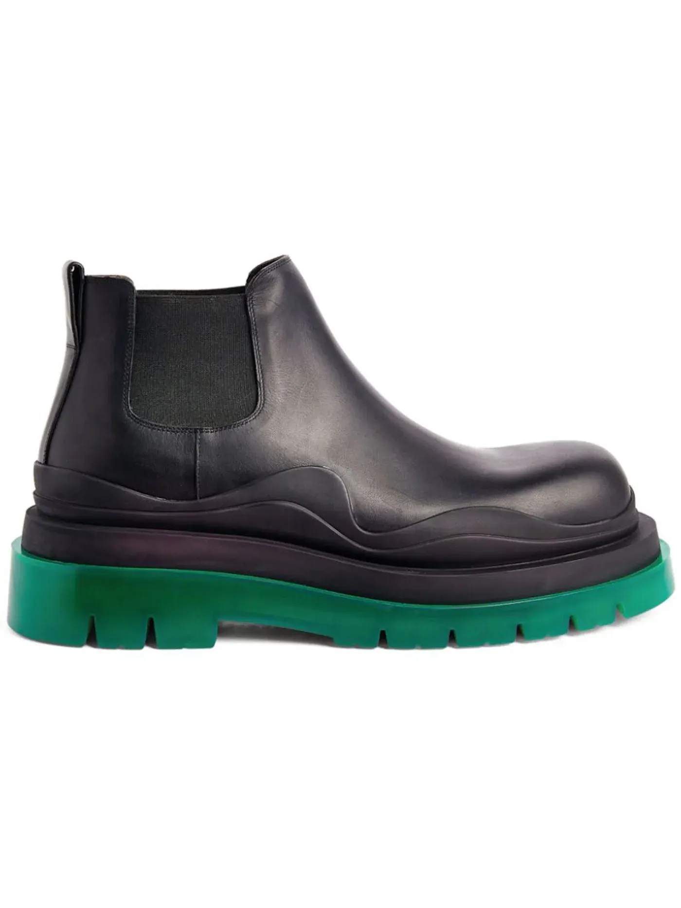 Мужские ботинки с толстой подошвой Bottega Veneta Leather Tire Chunky Sole Ankle Chelsea Boot