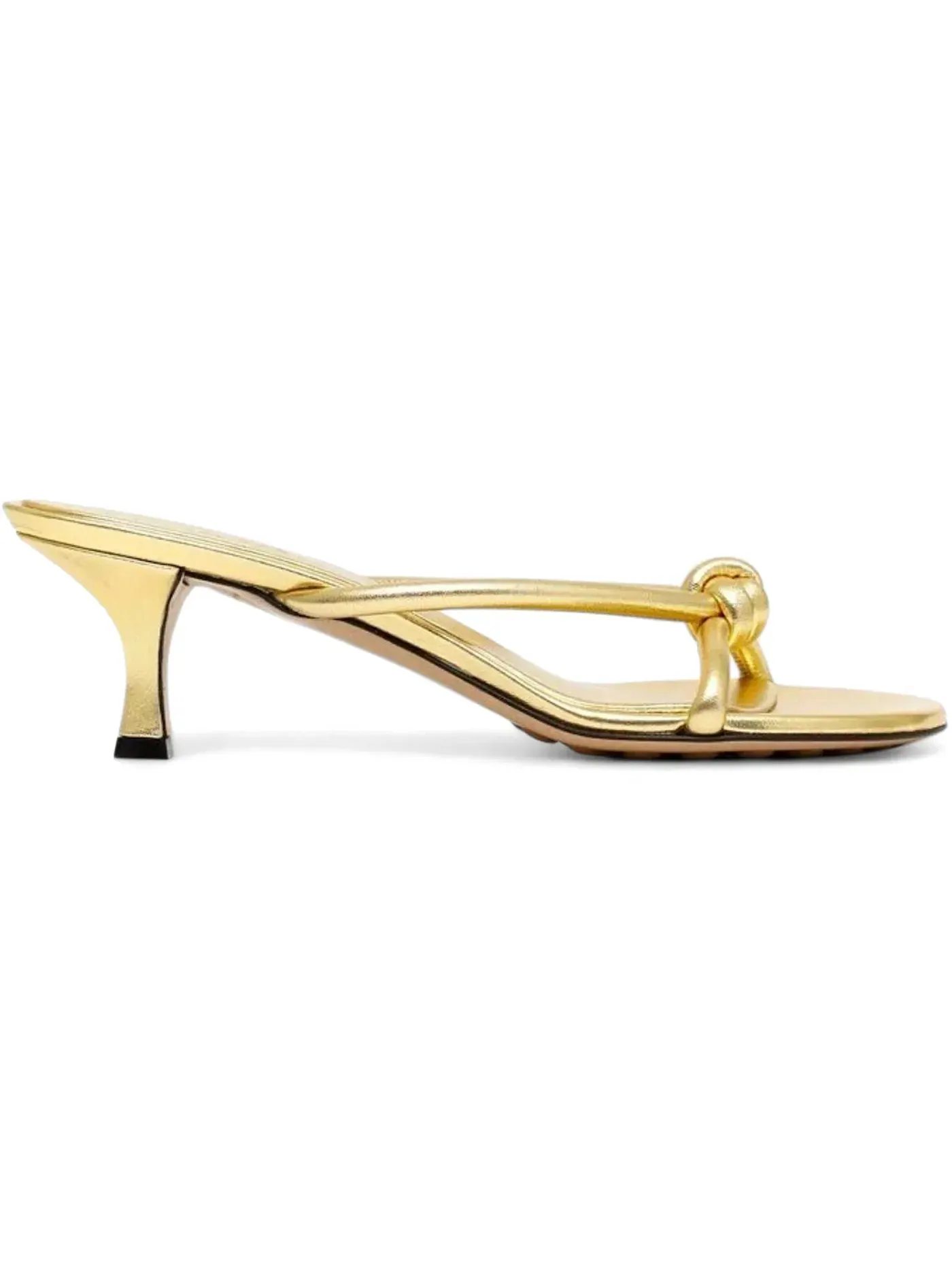 Женские босоножки-мюли с принтом Bottega Veneta Metallic Blink Mule Sandal Bottega Veneta — изображение 1 из 1, золото