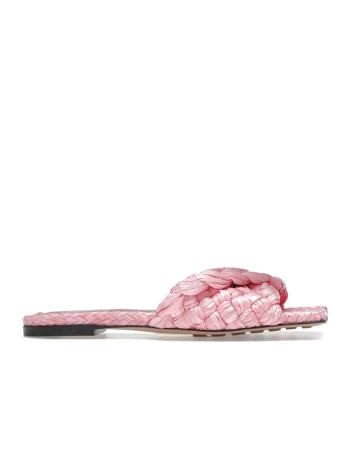Женские сандалии из рафии с растяжкой Bottega Veneta Raffia Stretch Flat Sandals