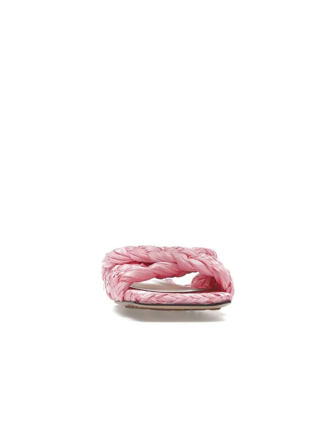 Женские сандалии из рафии с растяжкой Bottega Veneta Raffia Stretch Flat Sandals — изображение 2 из 4, цветение