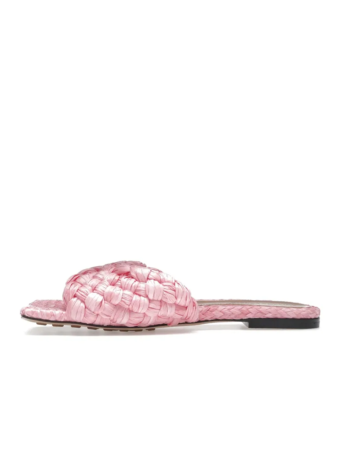 Женские сандалии из рафии с растяжкой Bottega Veneta Raffia Stretch Flat Sandals — изображение 3 из 4, цветение