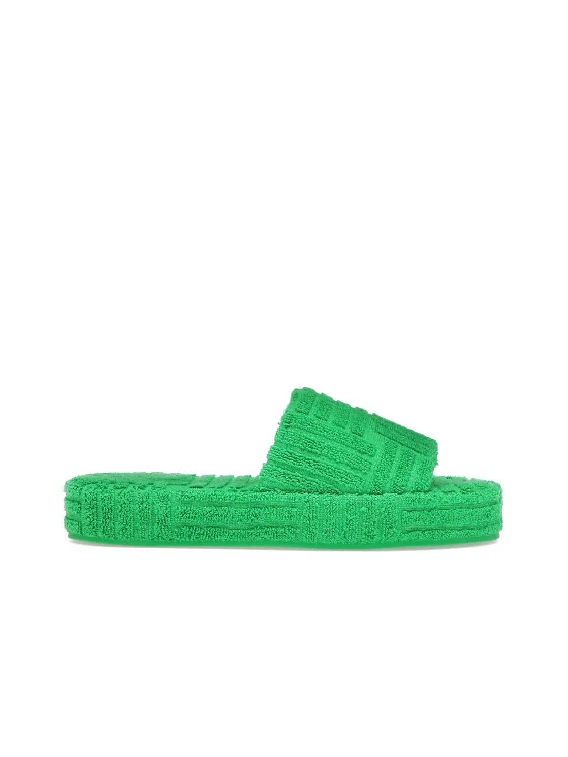 Женские шлепанцы с принтом Bottega Veneta Resort Sponge Slide — изображение 1 из 4, зелёный