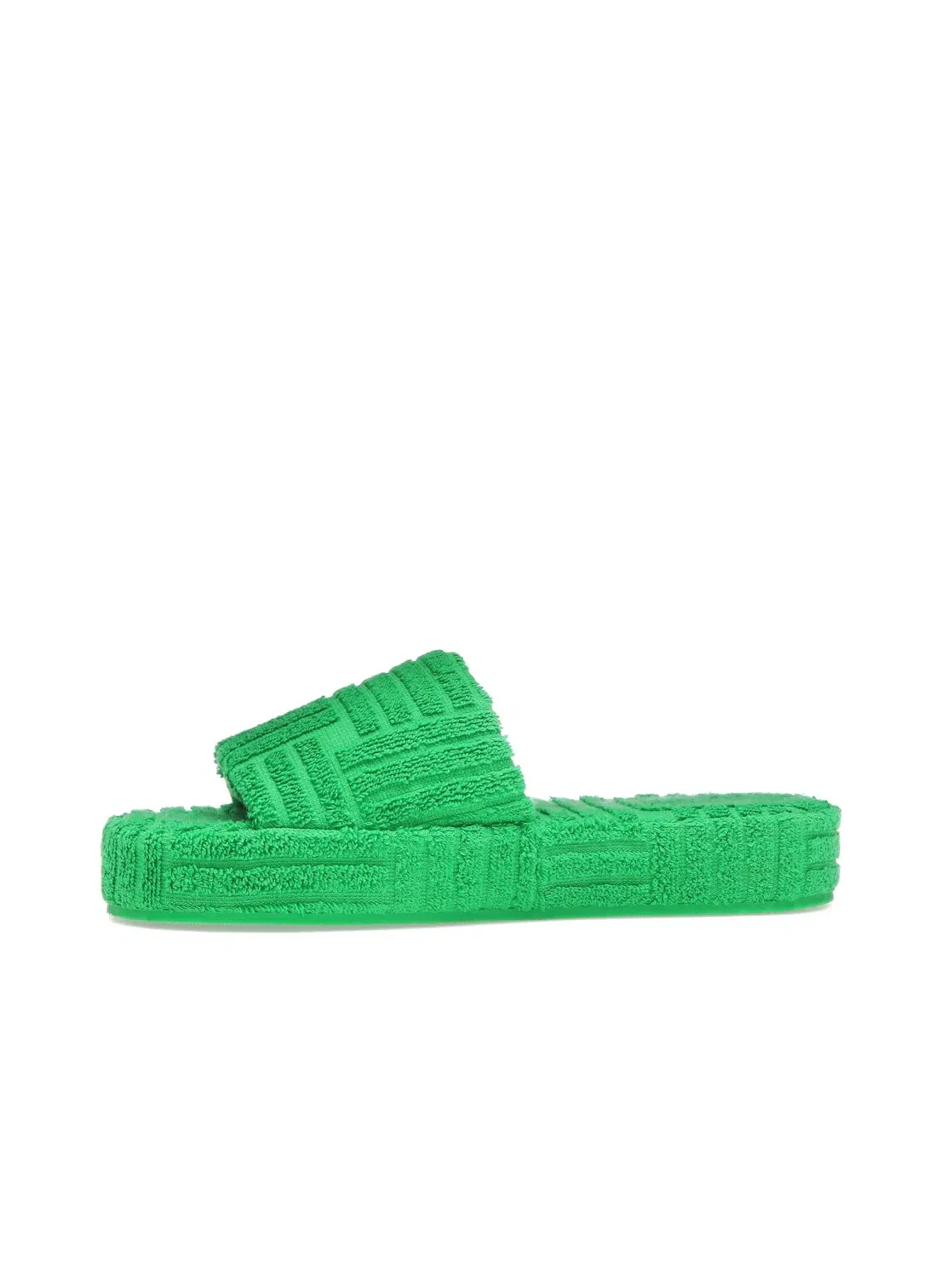 Женские шлепанцы с принтом Bottega Veneta Resort Sponge Slide — изображение 3 из 4, зелёный