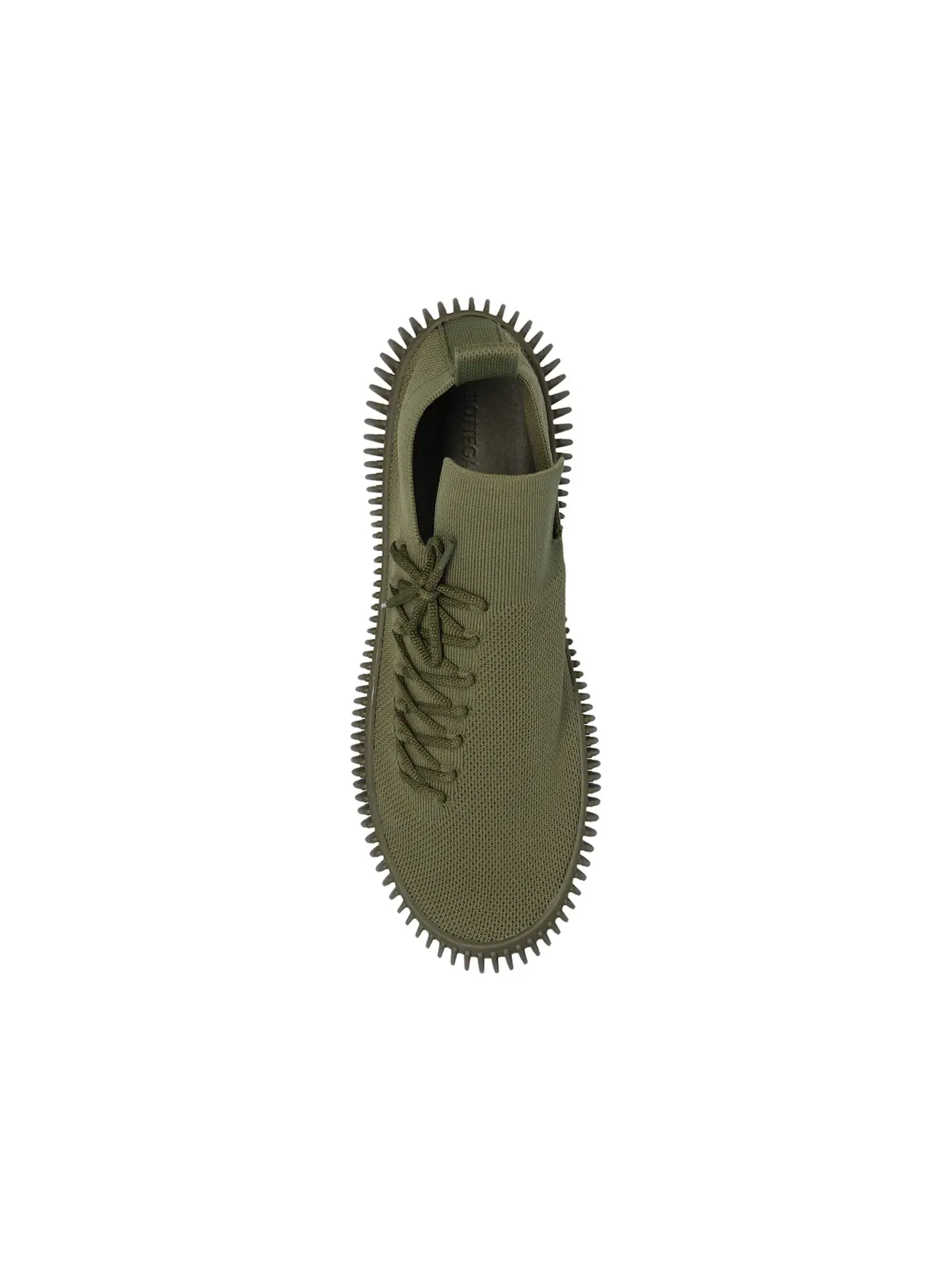 Мужские кроссовки с рифленой подошвой Bottega Veneta Ripple Fabric Trainer — изображение 2 из 2, хаки зеленый