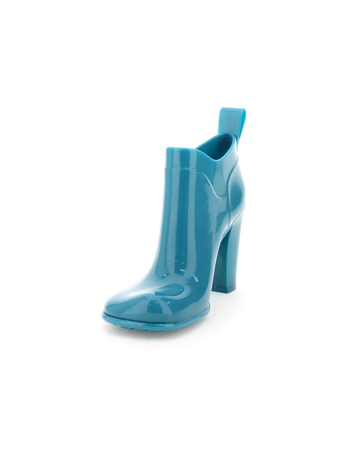 Женские ботильоны с блеском Bottega Veneta Shine Rubber Ankle Boots — изображение 2 из 4, синий