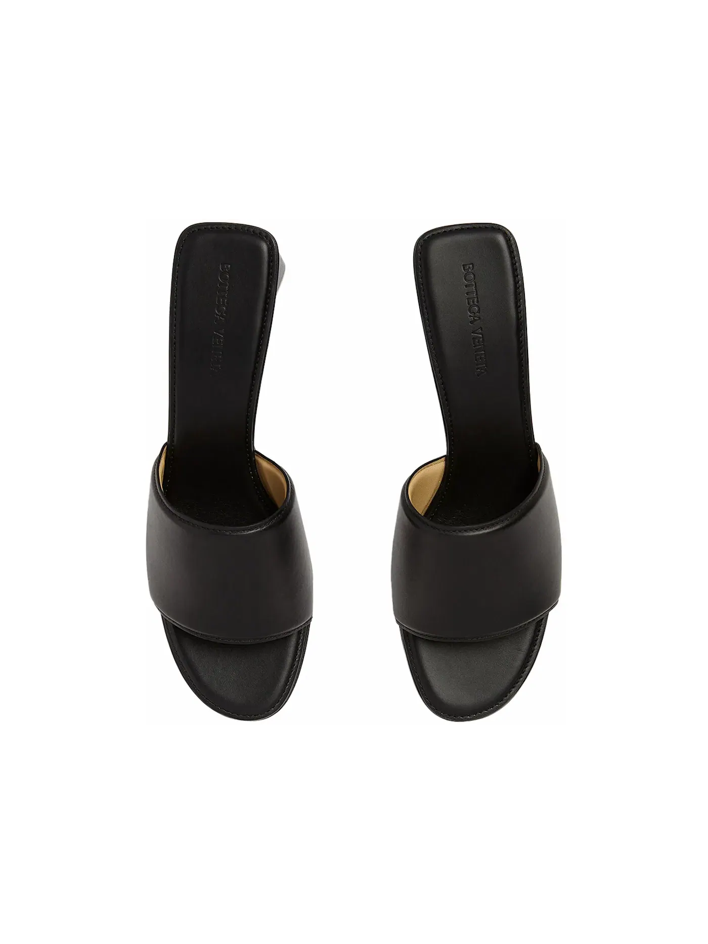 Женские сандалии-слайды без каблука Bottega Veneta The Band Slip-On Sandal — изображение 2 из 2, черный