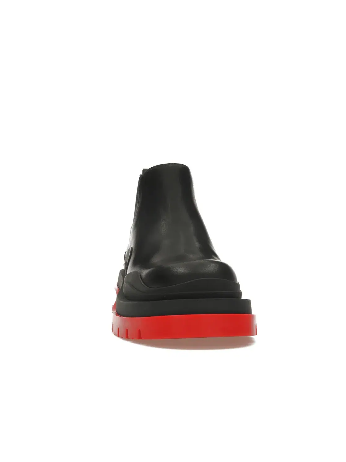 Женские ботинки-челси с принтом Bottega Veneta Tire Ankle Chelsea Boot — изображение 2 из 4, черный/красный