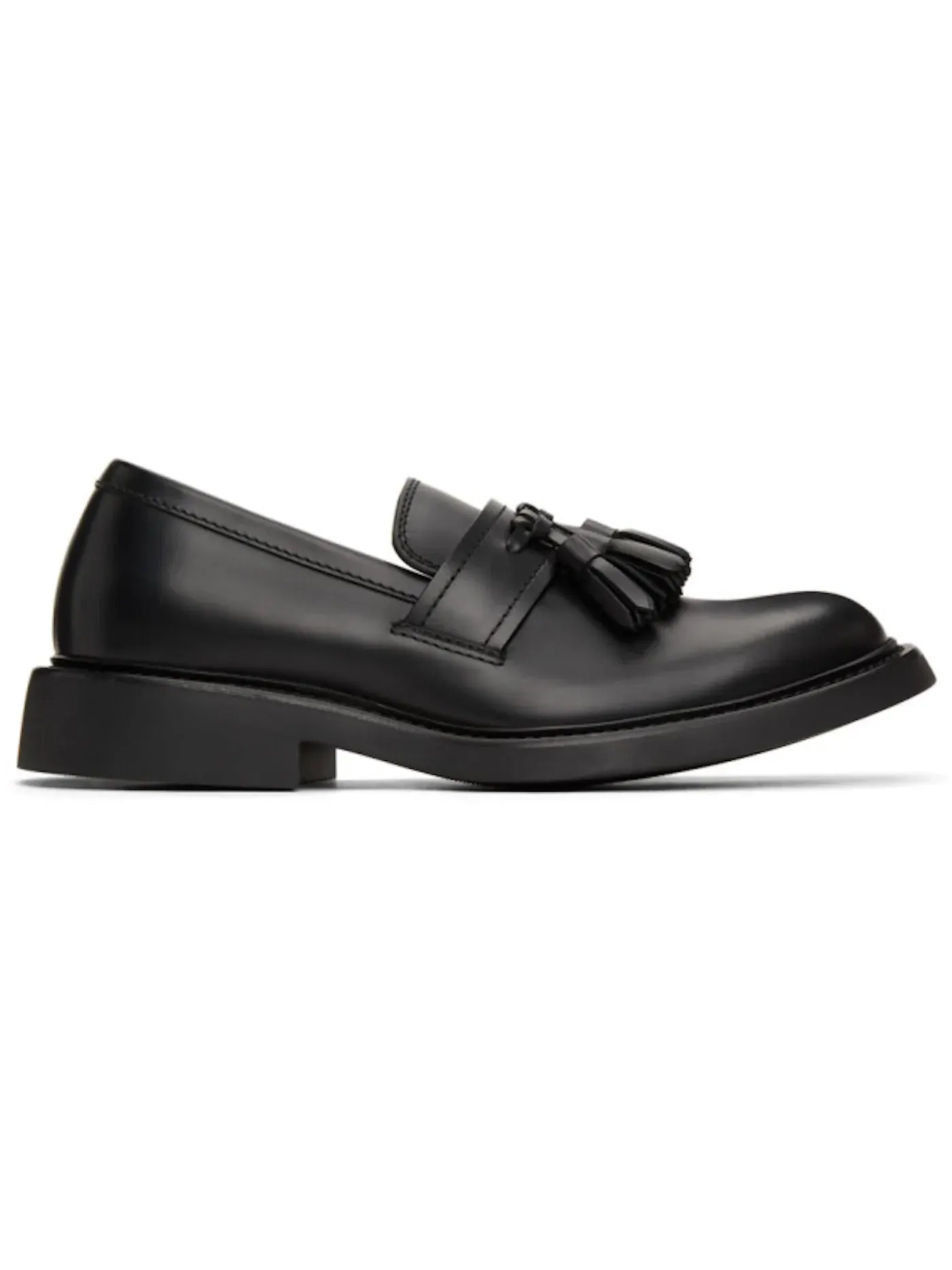 Мужские лоферы с кисточками Bottega Veneta Tokyo Tassel Leather Loafer — изображение 1 из 1, черный