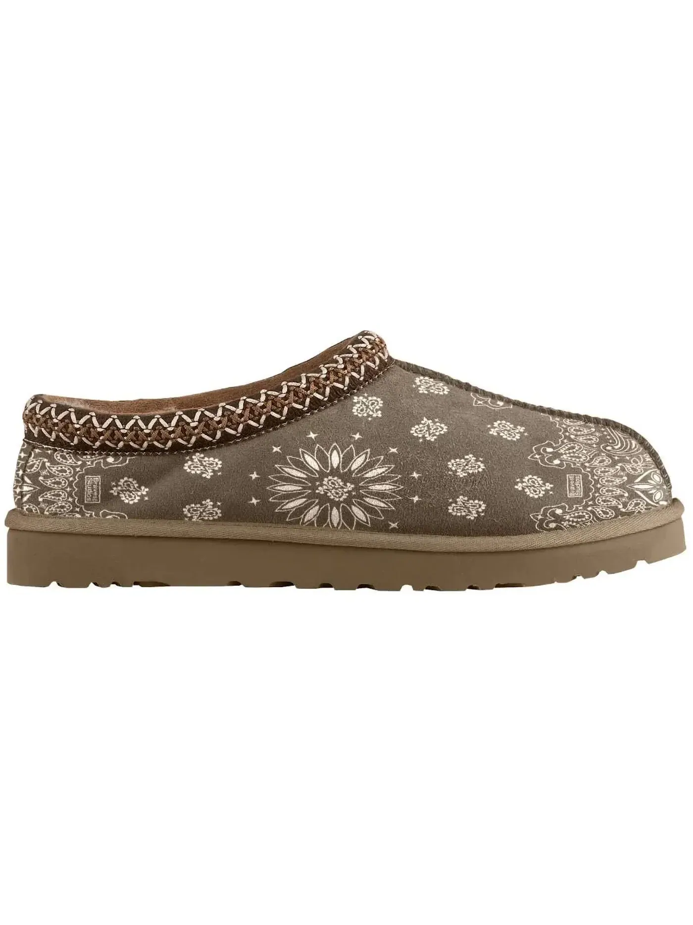 Мужские тапочки с принтом Bravest Studios Paisley Slippers V2 — изображение 1 из 1, капучино
