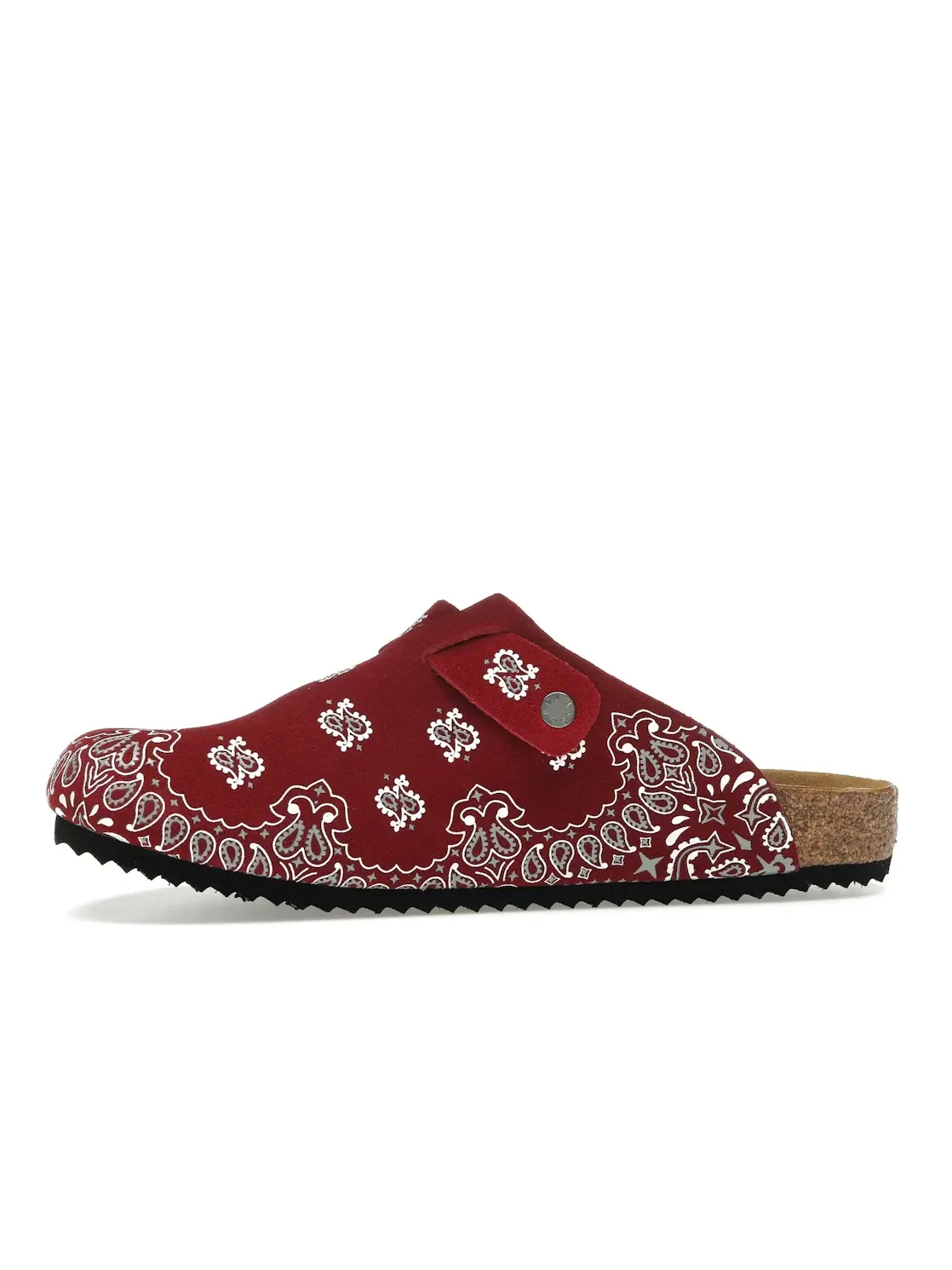 Мужские сабо с принтом Bravest Studios Suede Paisley Clogs — изображение 3 из 4, бордовый