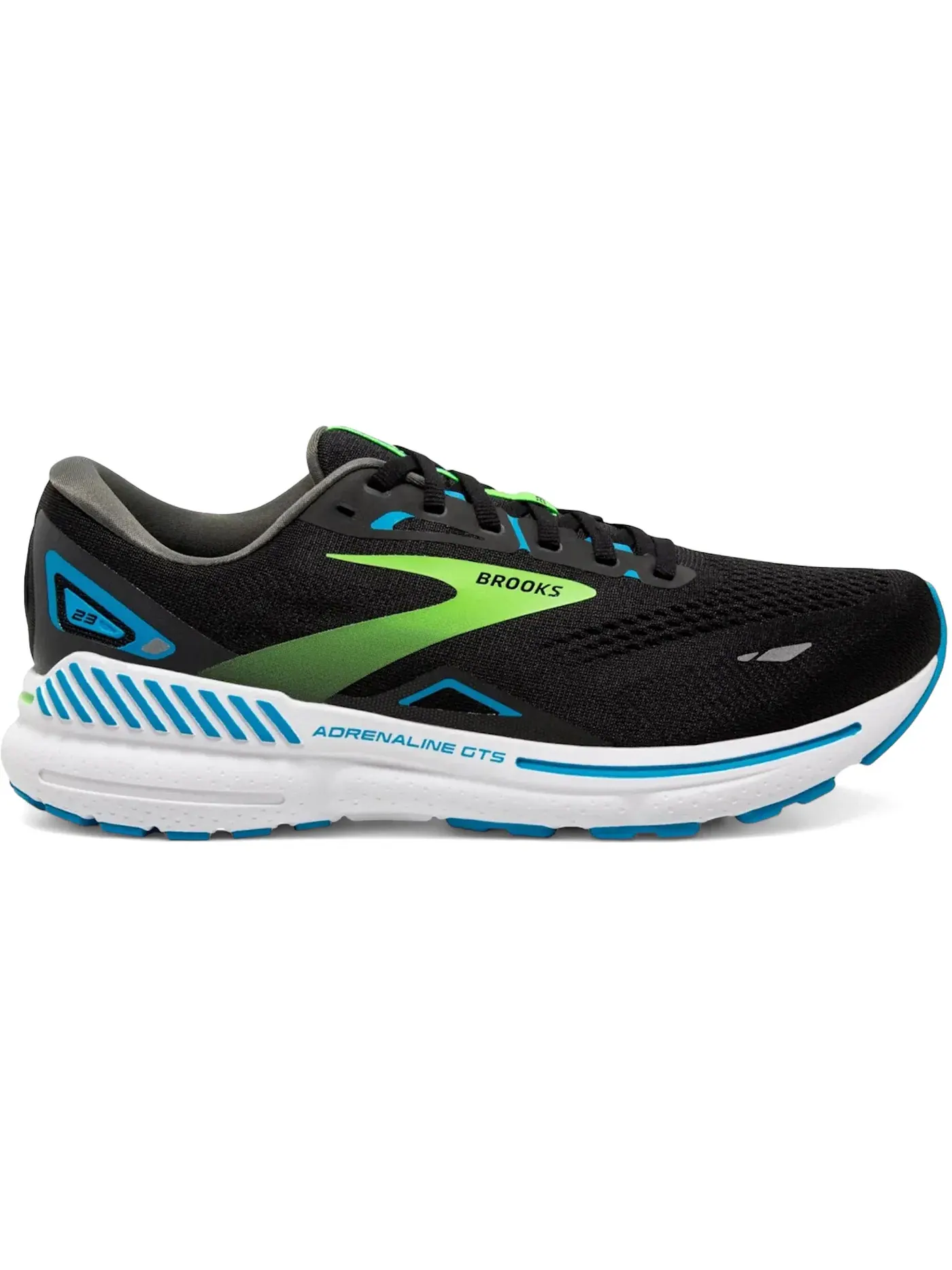 Мужские кроссовки для бега Brooks Adrenaline GTS 23 — изображение 1 из 1, черный//зеленый