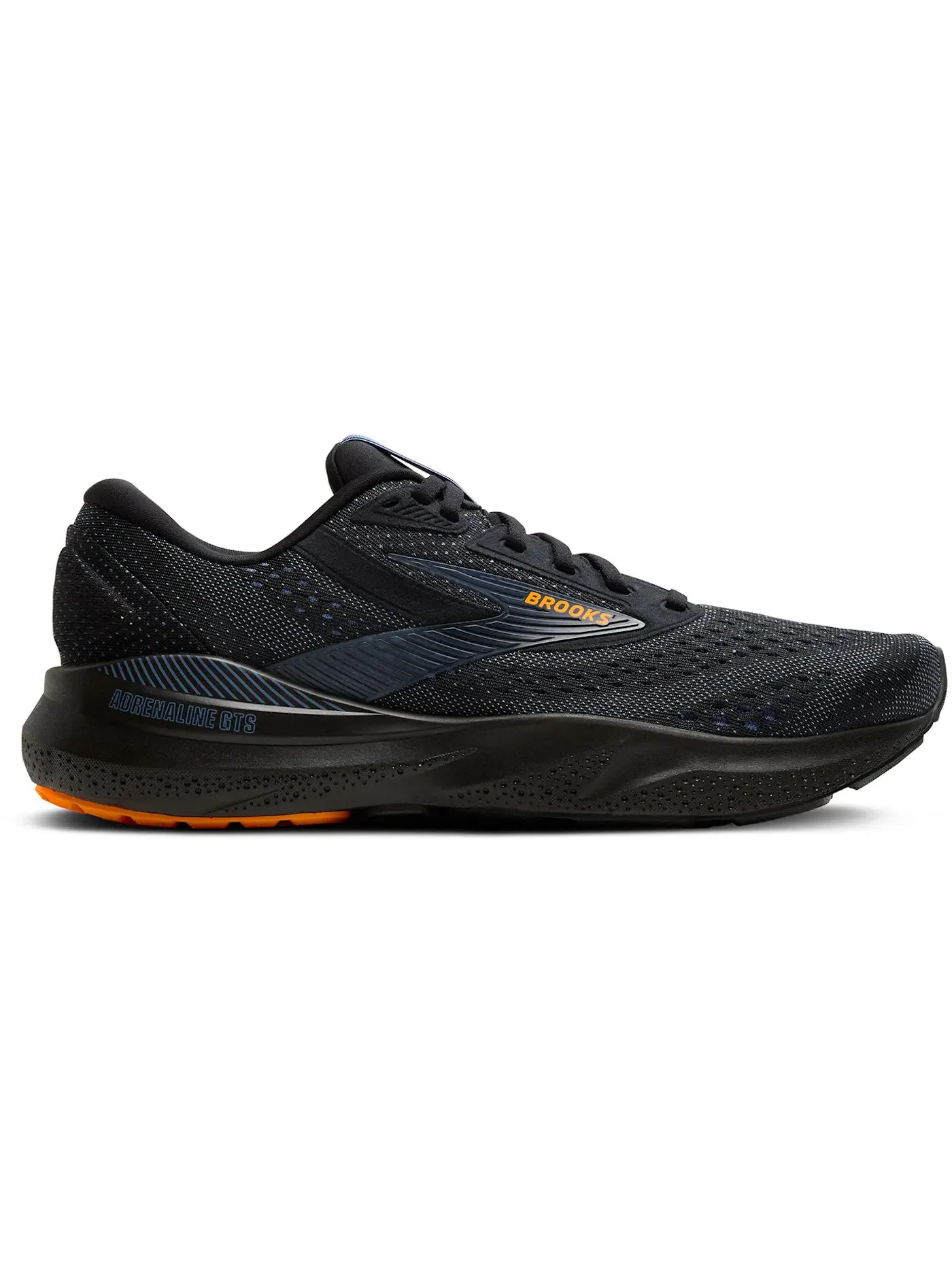 Мужские кроссовки для бега с поддержкой Brooks Adrenaline GTS 24 — изображение 1 из 1, черный/синий/оранжевый