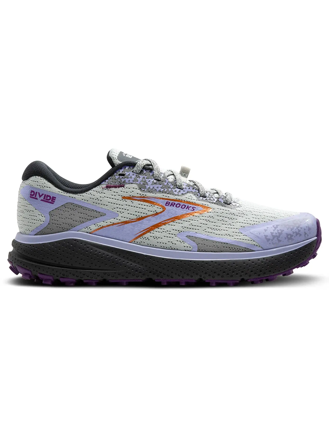 Женские кроссовки для бега Brooks Divide 5 Brooks, Mercury Ebony Sweet Lavender — изображение 1 из 1