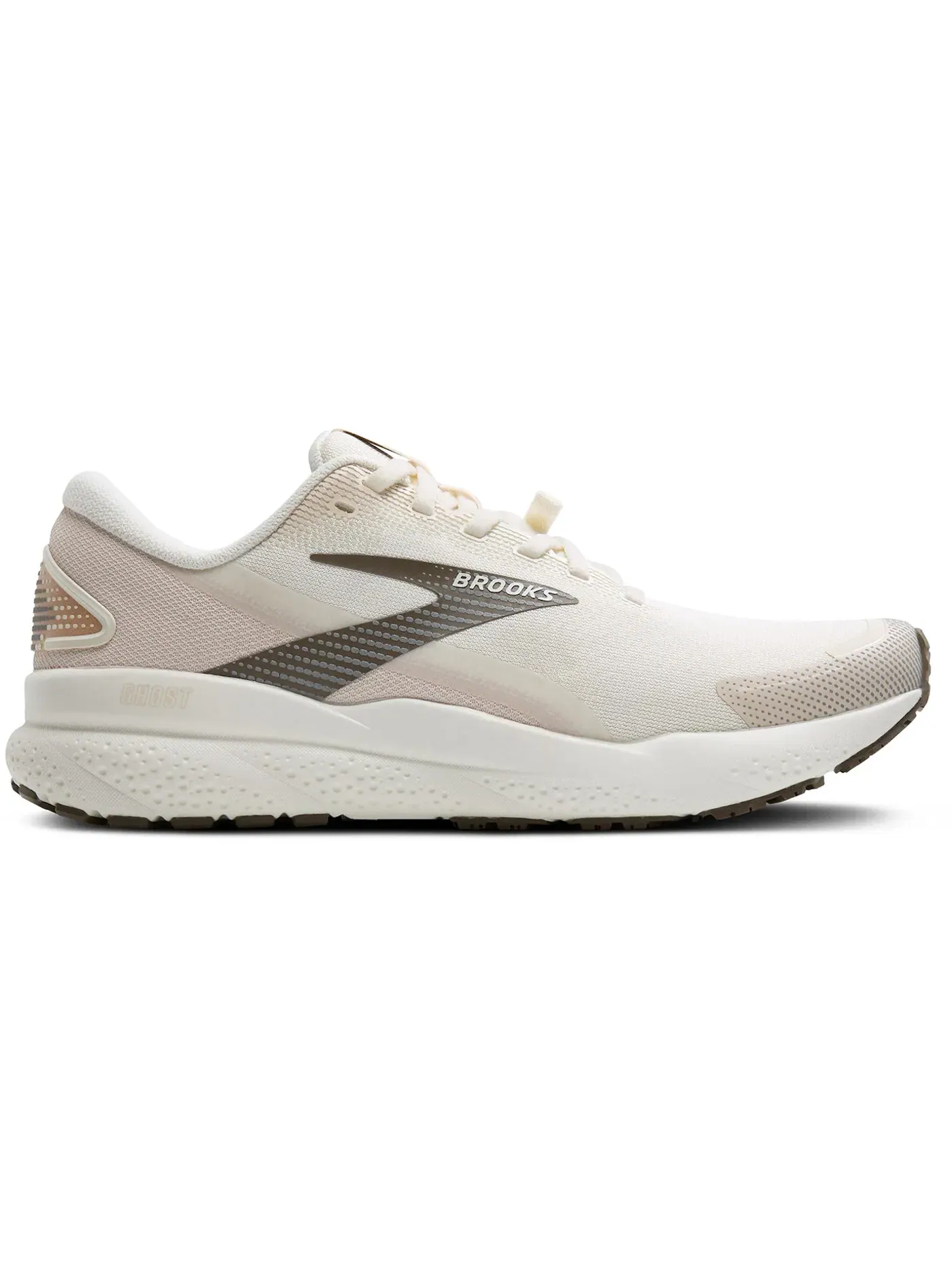 Женские кроссовки для бега с мембраной Brooks Ghost 16 Weatherized, Almond Peach/Coconut/Falcon — изображение 1 из 1