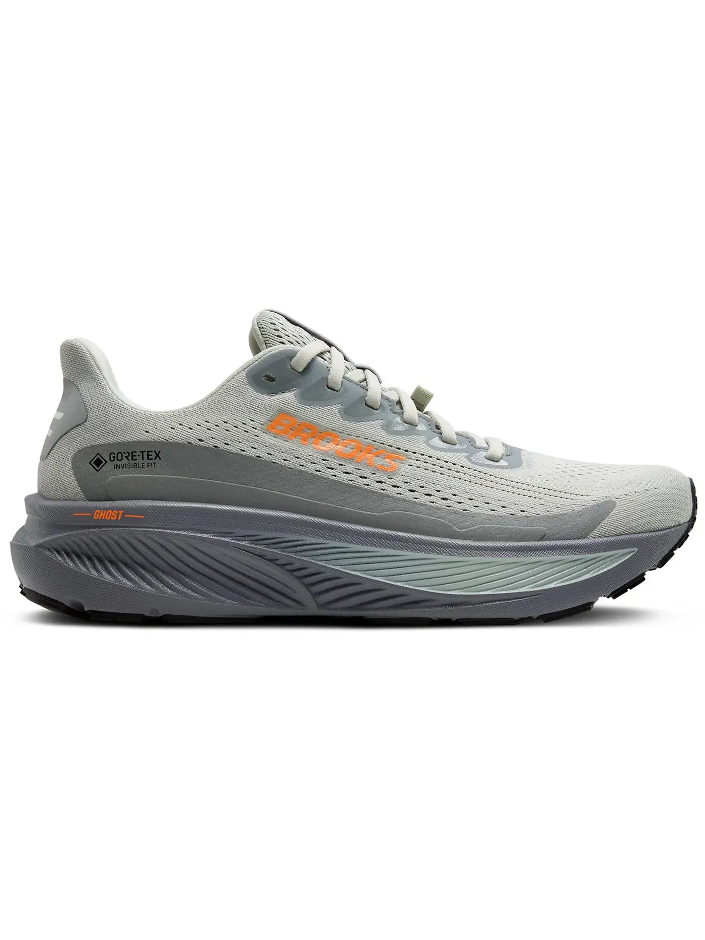 Мужские кроссовки для бега Brooks Ghost 17 Gore-Tex — изображение 1 из 1, серый/оранжевый