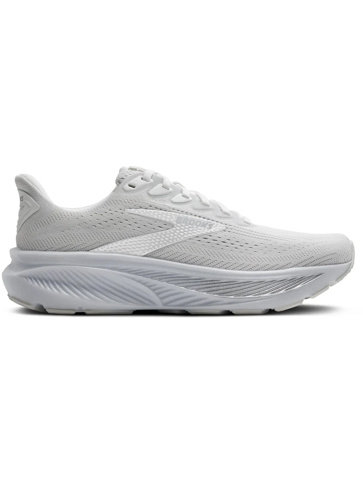 Женские кроссовки для бега Brooks Ghost 17 Brooks — изображение 1 из 1, белый/белый/серый