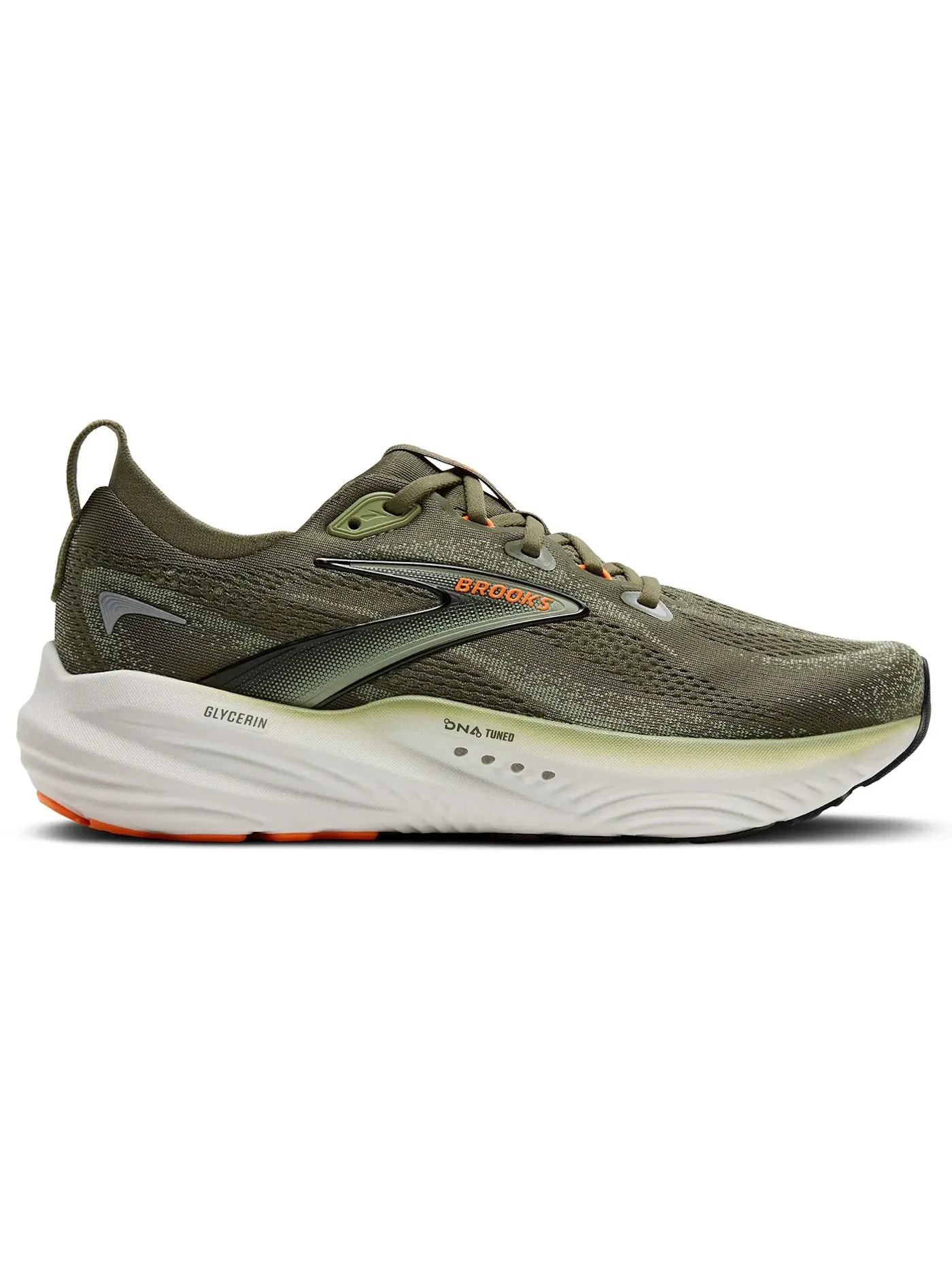 Мужские кроссовки для бега Brooks Glycerin 22 — изображение 1 из 1, оливковый//оранжевый
