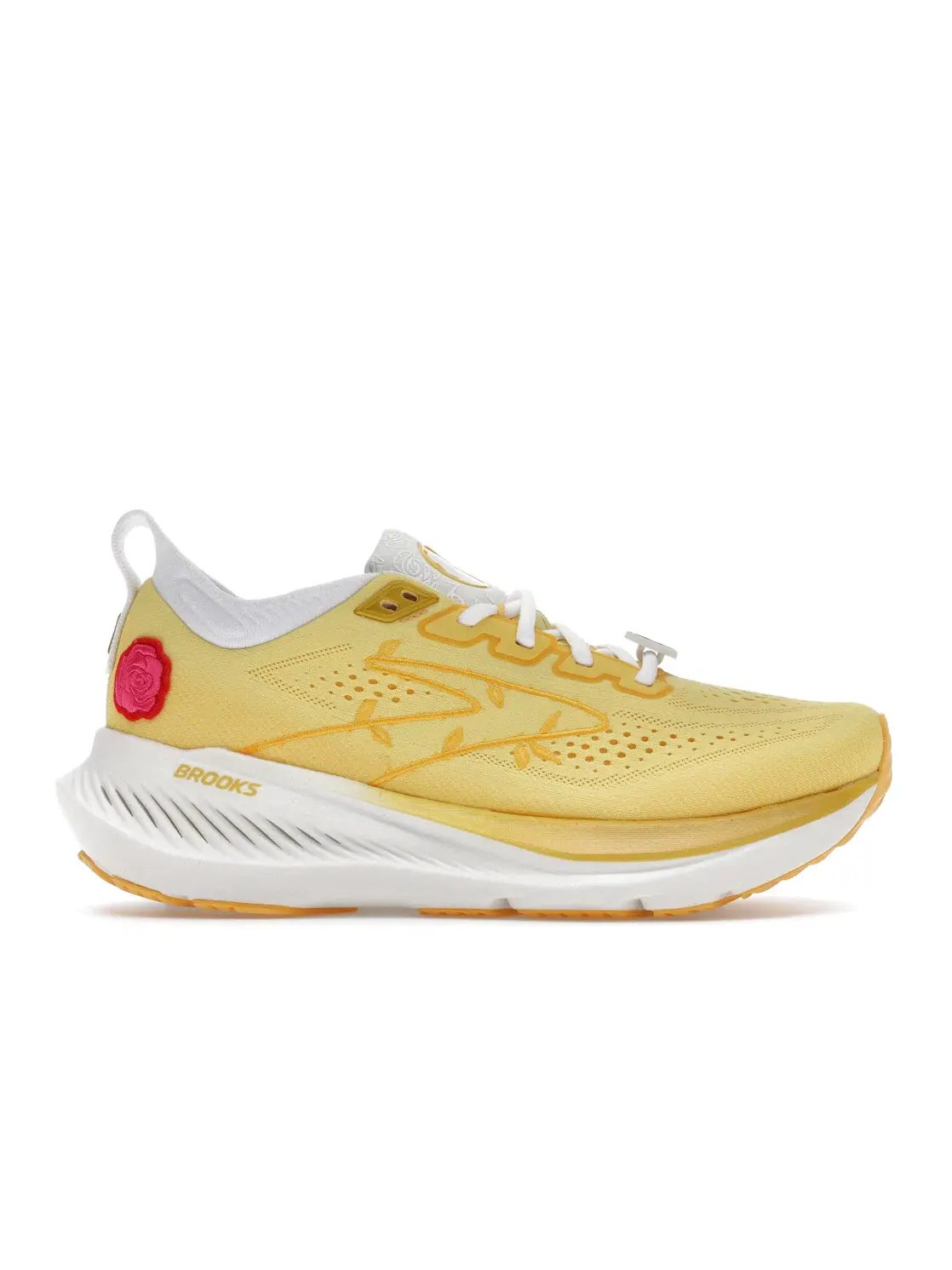 Женские кроссовки для бега с принтом Brooks Glycerin 23 — изображение 1 из 4, желтый//белый