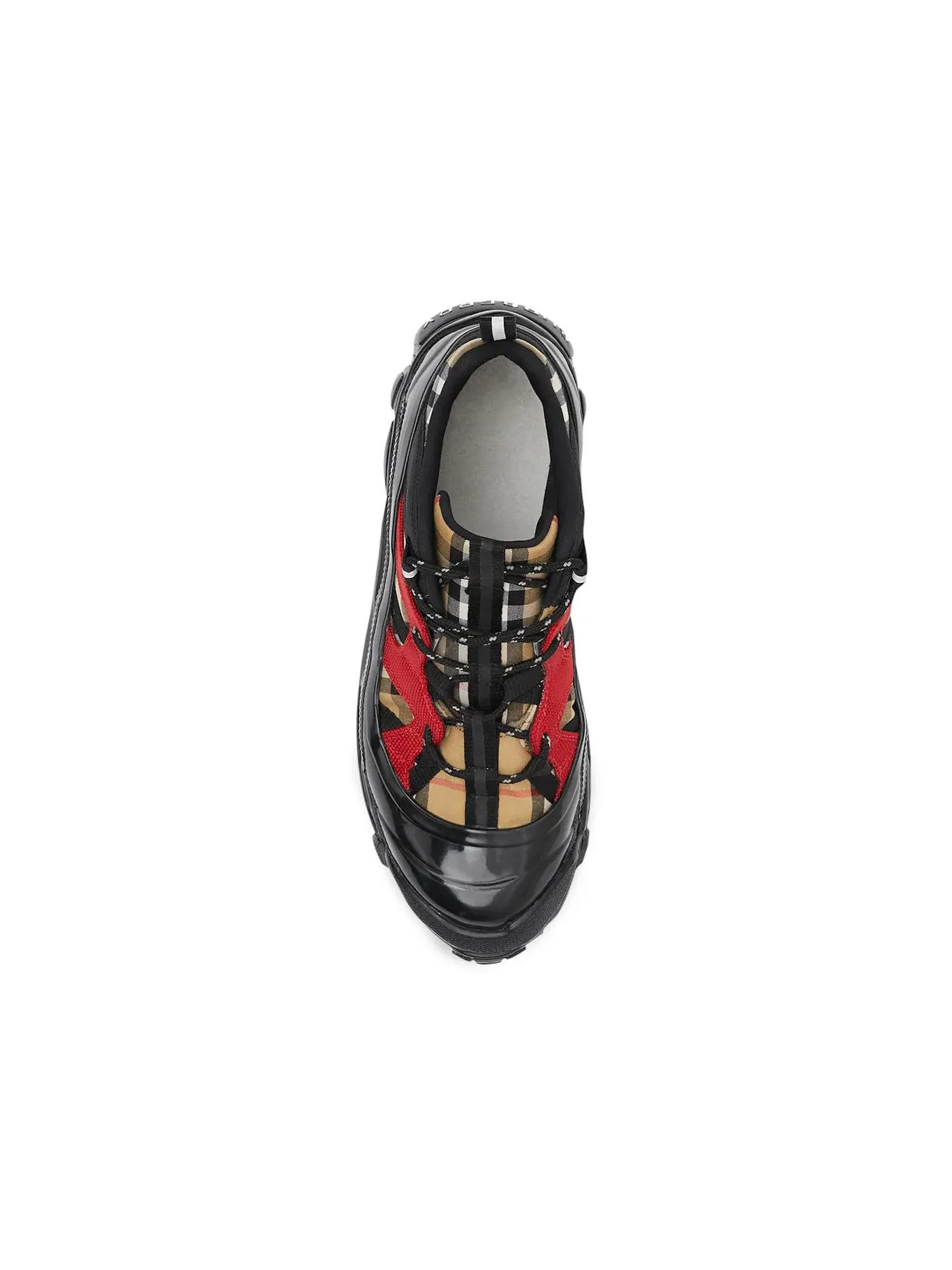 Женские кроссовки с принтом Burberry Arthur Burberry — изображение 3 из 3, черный/красный/бежевый