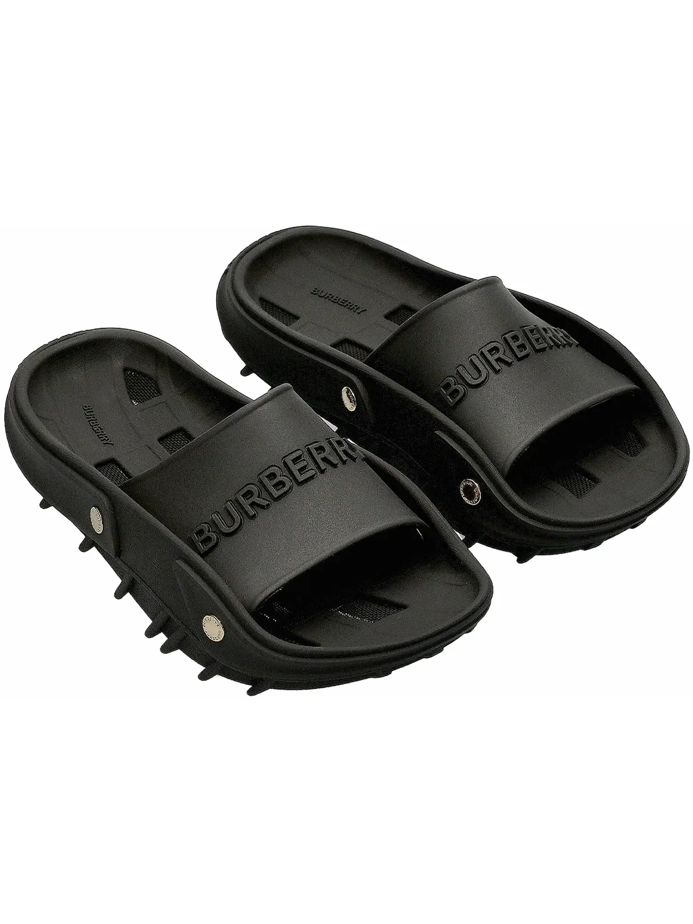 Женские шлепанцы Burberry Bucklow Rubber Slide — изображение 2 из 2, черный