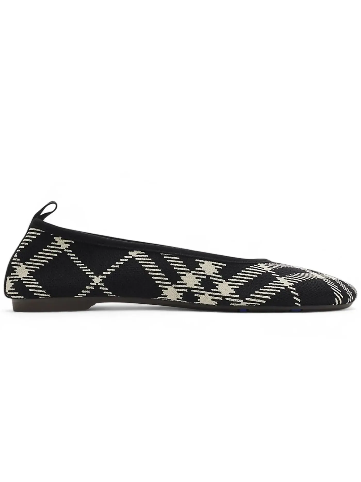 Женские балетки с принтом Burberry Check Knit Baby Ballerinas Burberry — изображение 1 из 1, черный